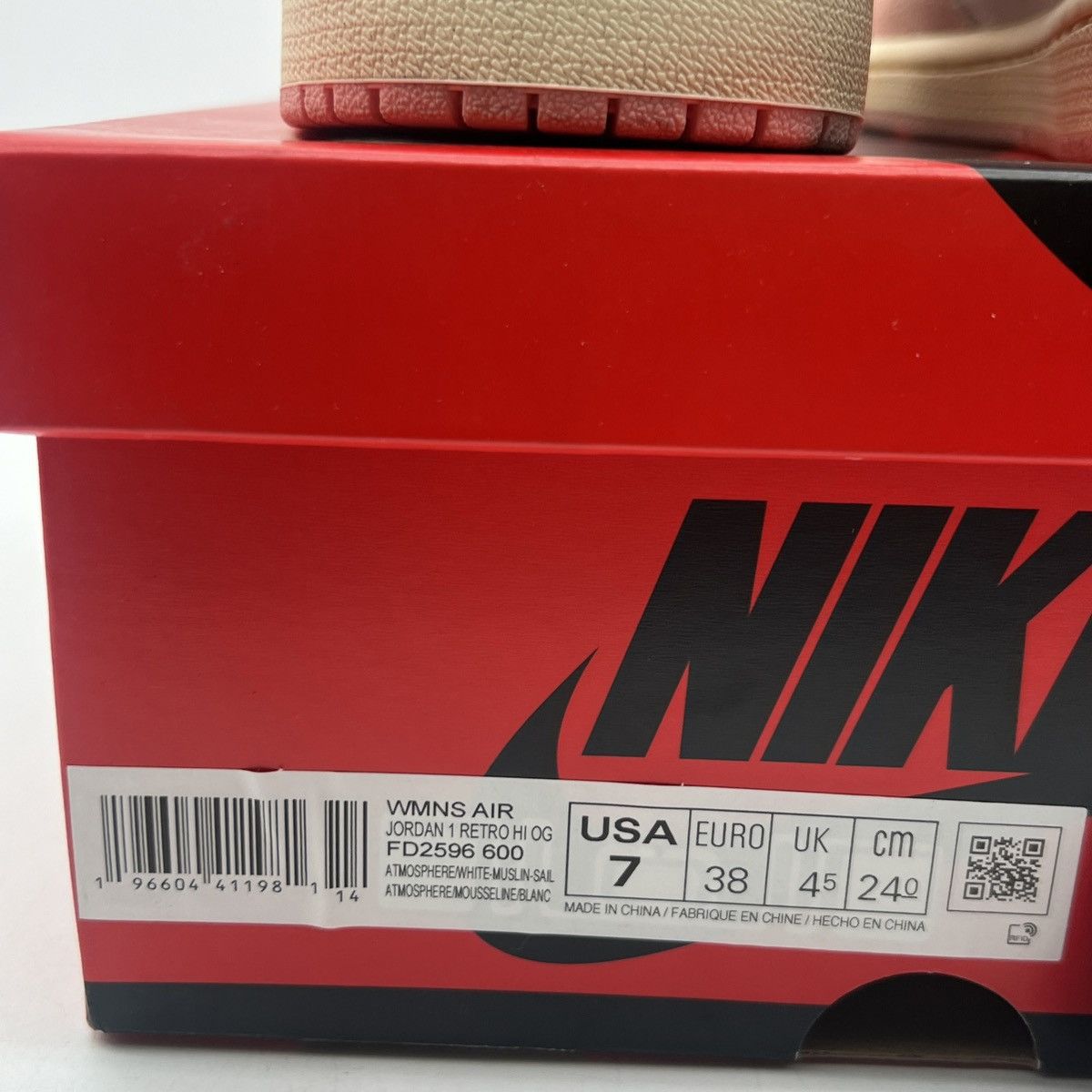 Nike Wmns air Jordan 1 high washed pink Size US 7 / EU 40 - 6 Thumbnail