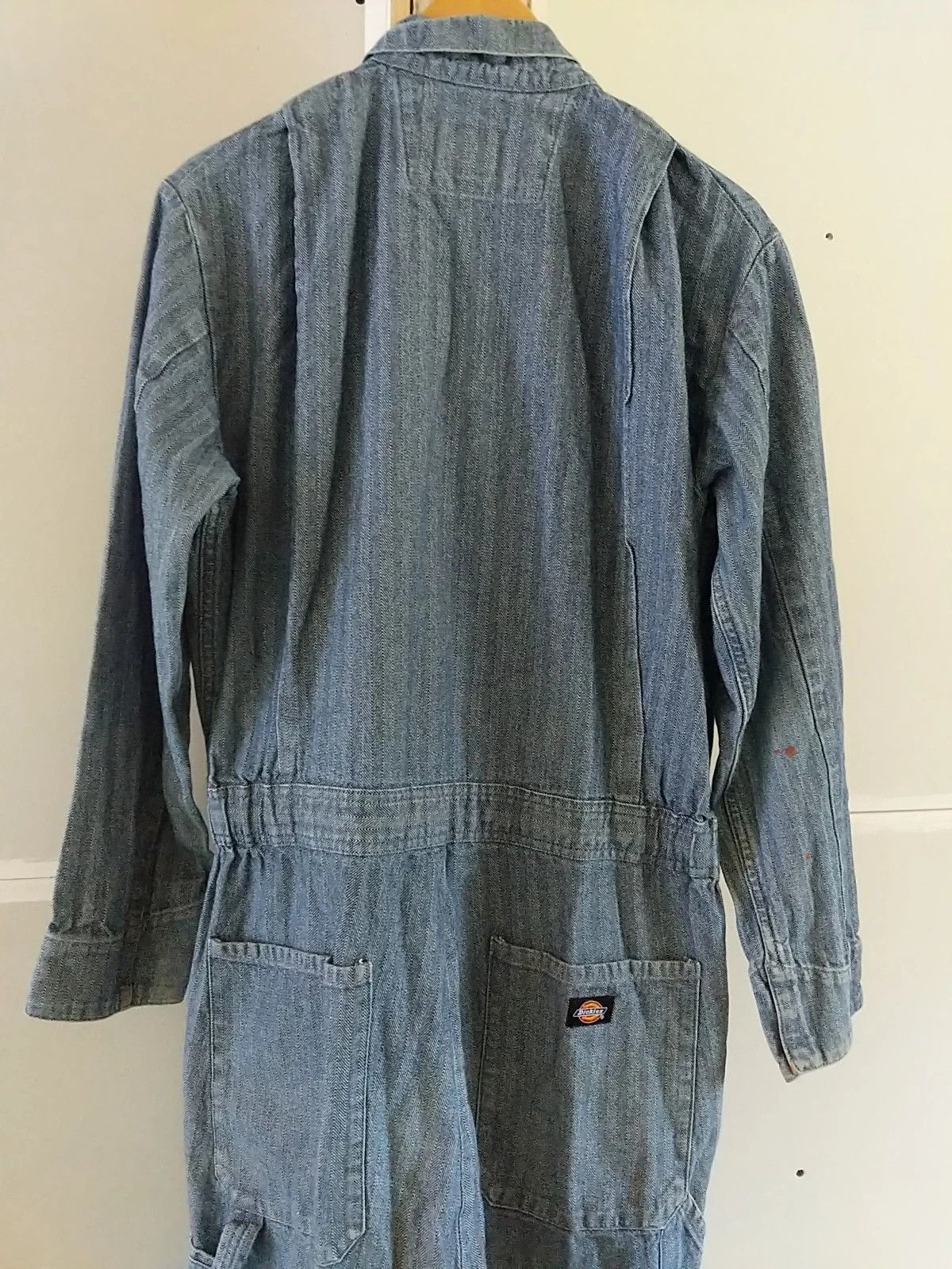 Dickies VTG DICKIES BLUE HERRINGBONE JUMPSUIT COVERALLS Size US 35 - 2 Thumbnail