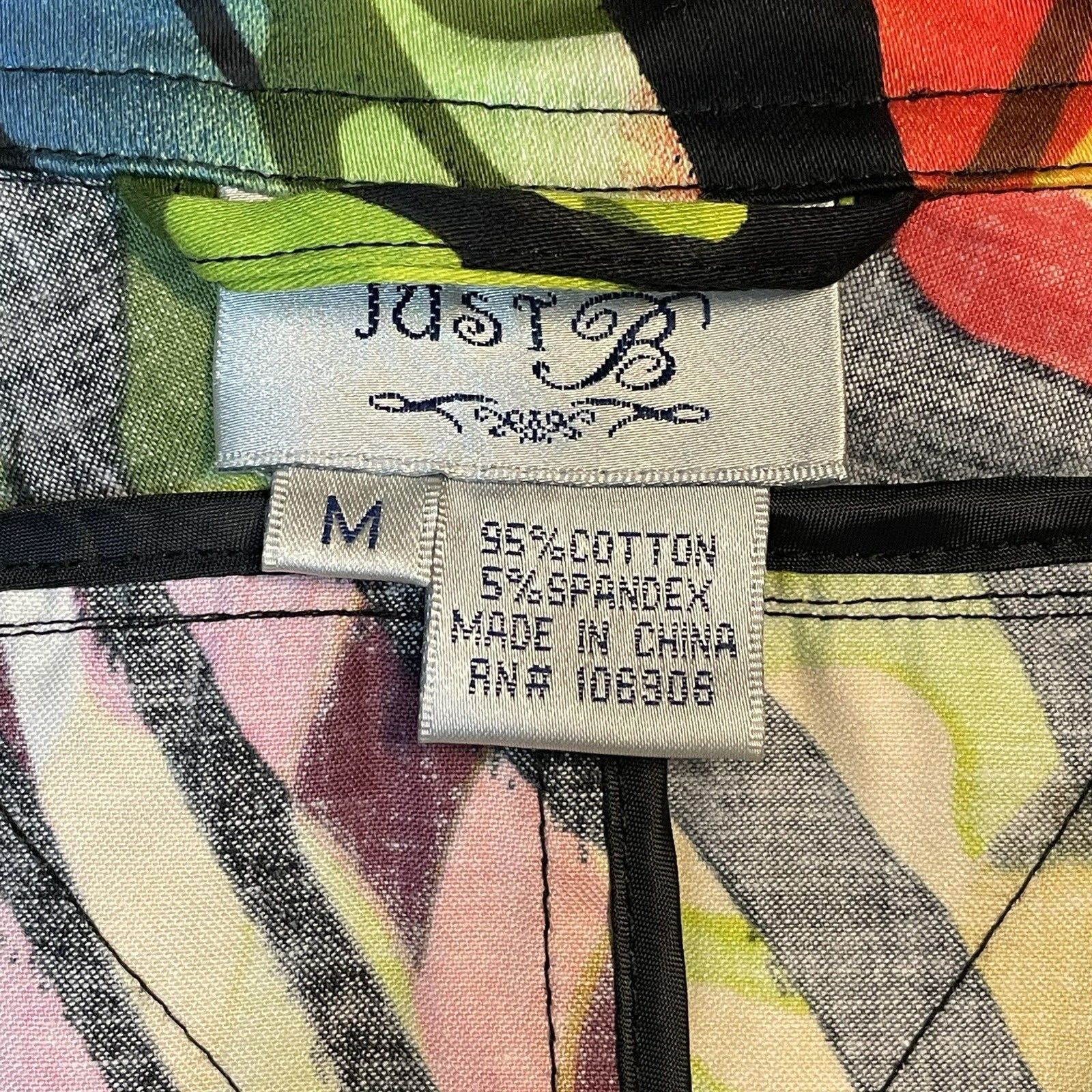 Other JUST B Women's Jacket MEDIUM Rainbow Tiger Stripe 3/4 Sleeve Size M / US 6-8 / IT 42-44 - 9 Thumbnail