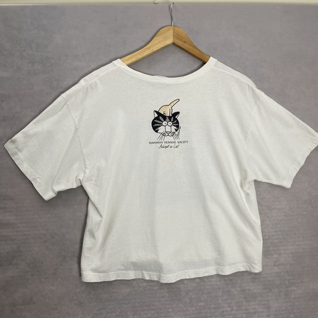 Vintage Vintage Adopt a Cat Hawaiian Crop Top Crazy Shirts Size L / US 10 / IT 46 - 2 Thumbnail