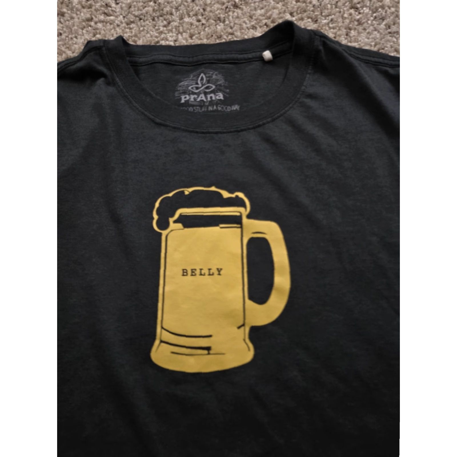 Prana PrAna T Shirt Mens Large Gray Short Sleeve Beer Belly Graphic Short Sleeve Size US L / EU 52-54 / 3 - 3 Thumbnail