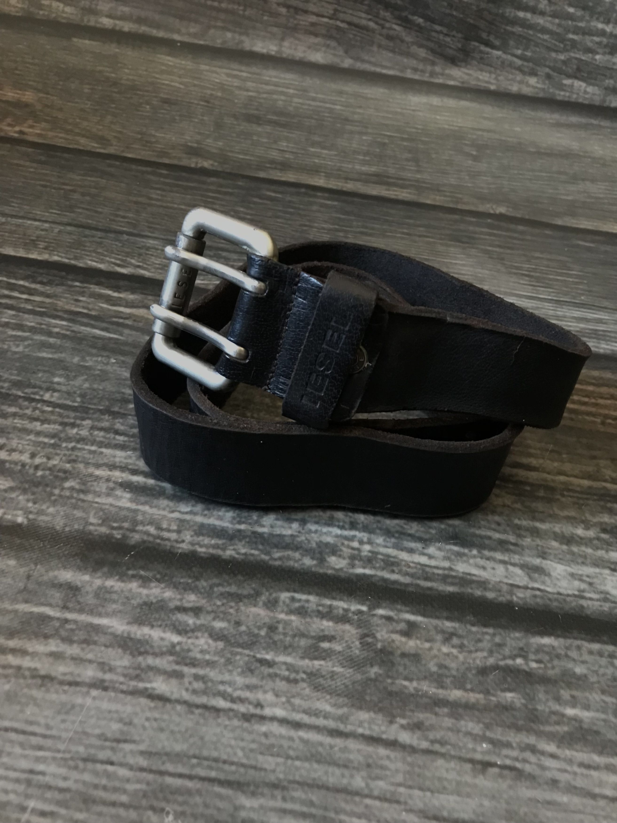 Diesel Diesel Vintage Work Belt Black Leather Heavy Metal Buckley2k Size ONE SIZE - 8 Thumbnail