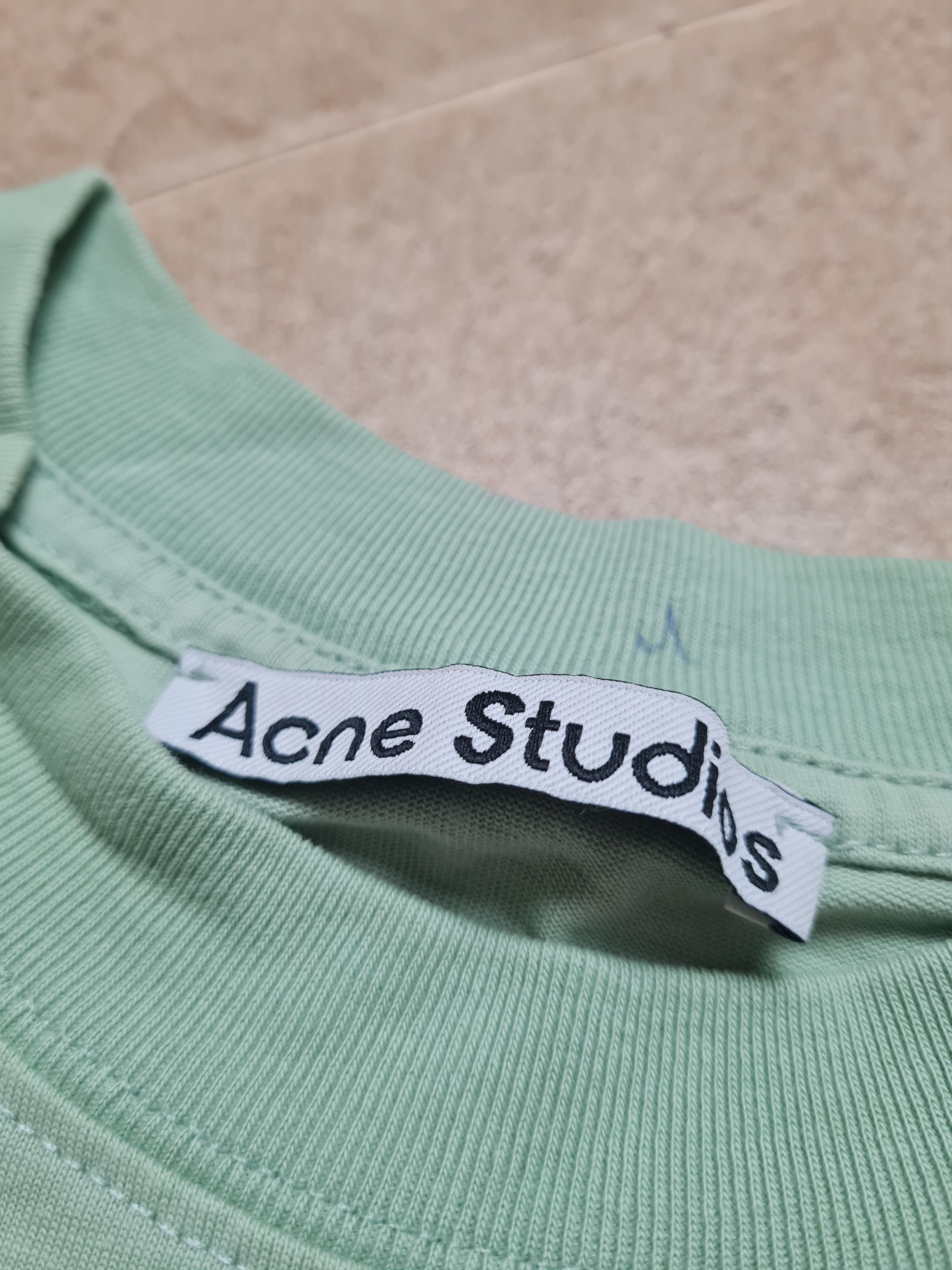 Acne Studios Acne Studios Logo T-shirt Oversized Jersey Green Size S Size S / US 4 / IT 40 - 17 Thumbnail