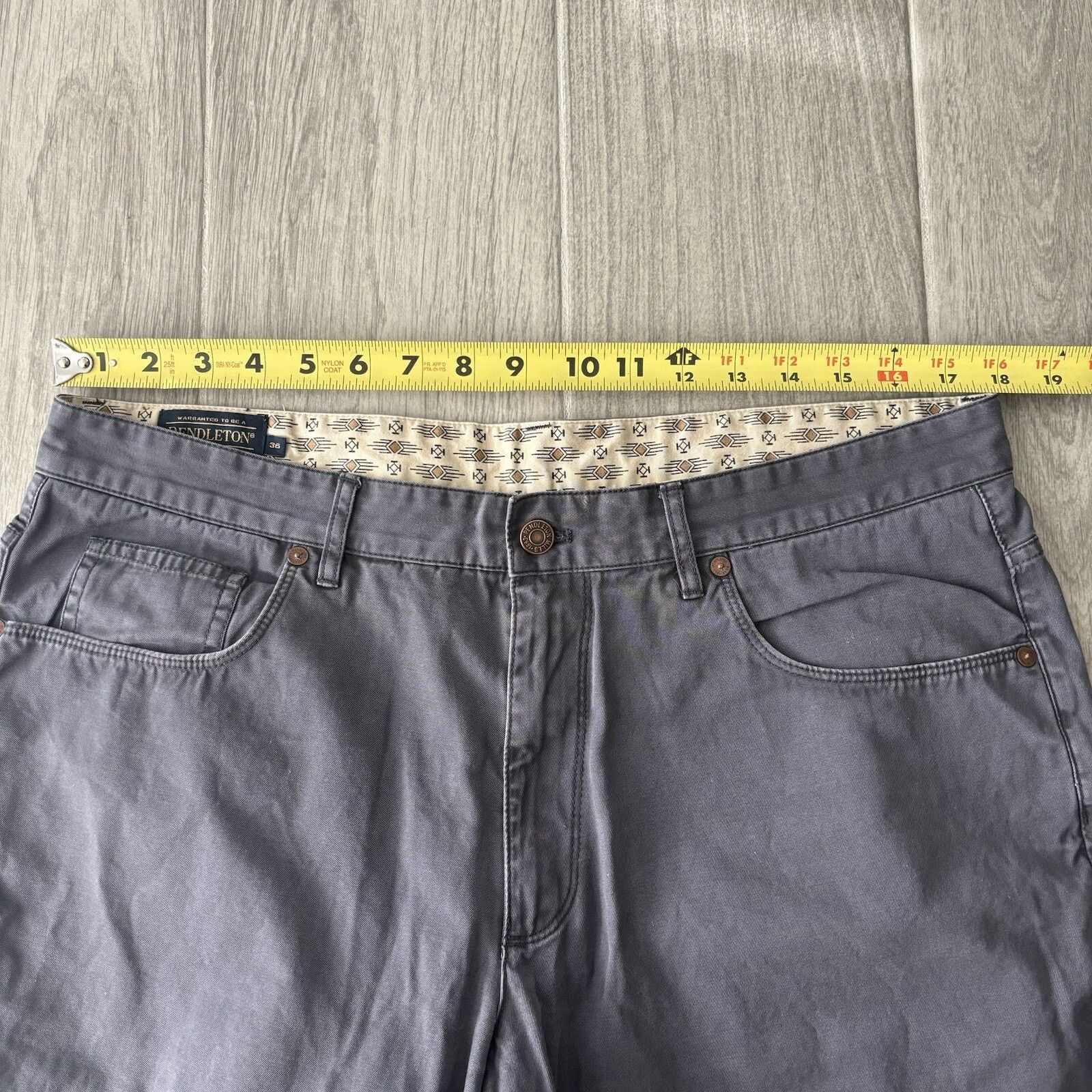 Pendleton Pendleton Men’s 36 Grey Cotton Flat Front Shorts Size US 36 / EU 52 - 7 Thumbnail