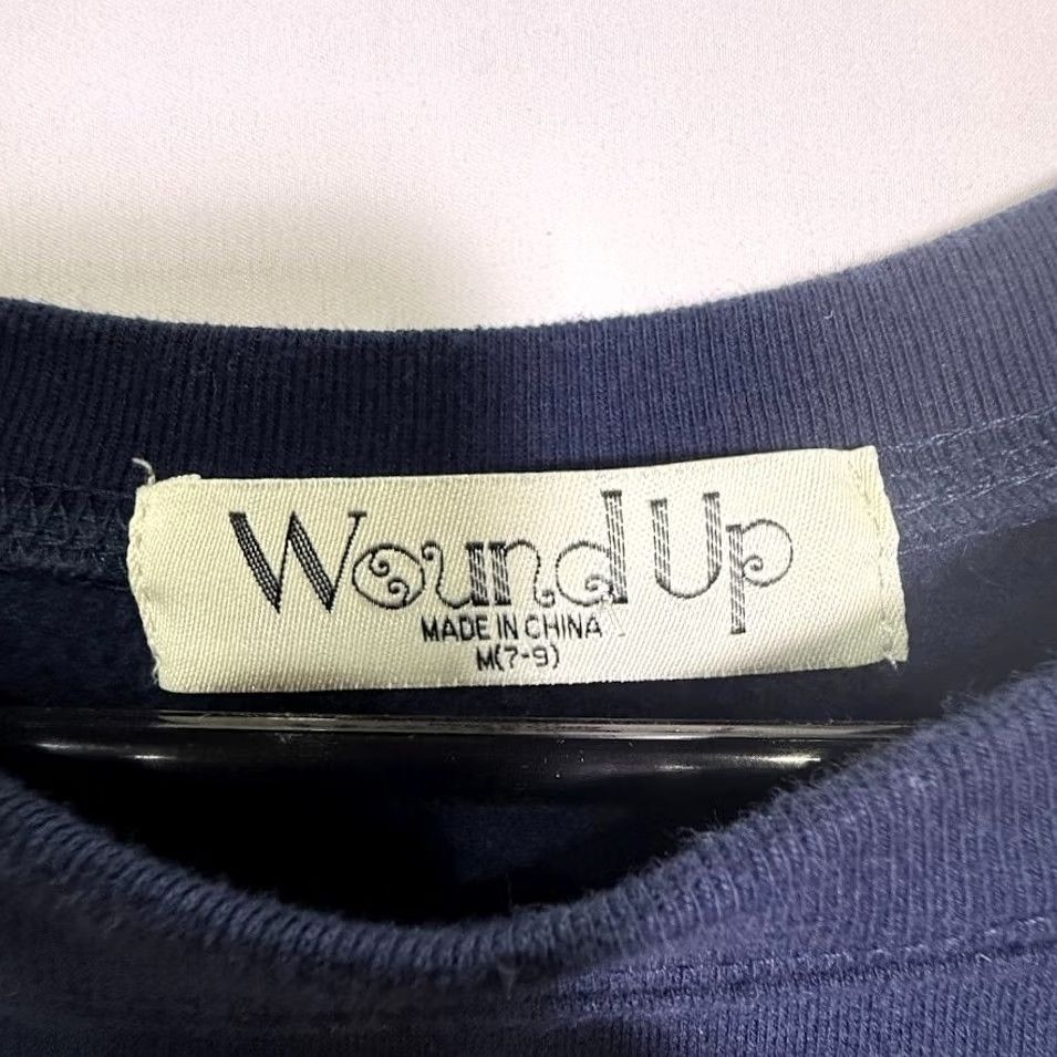 Vintage Wound Up Sweatshirt Navy Blue Size M Womens Pullover University Theme Size M / US 6-8 / IT 42-44 - 3 Thumbnail
