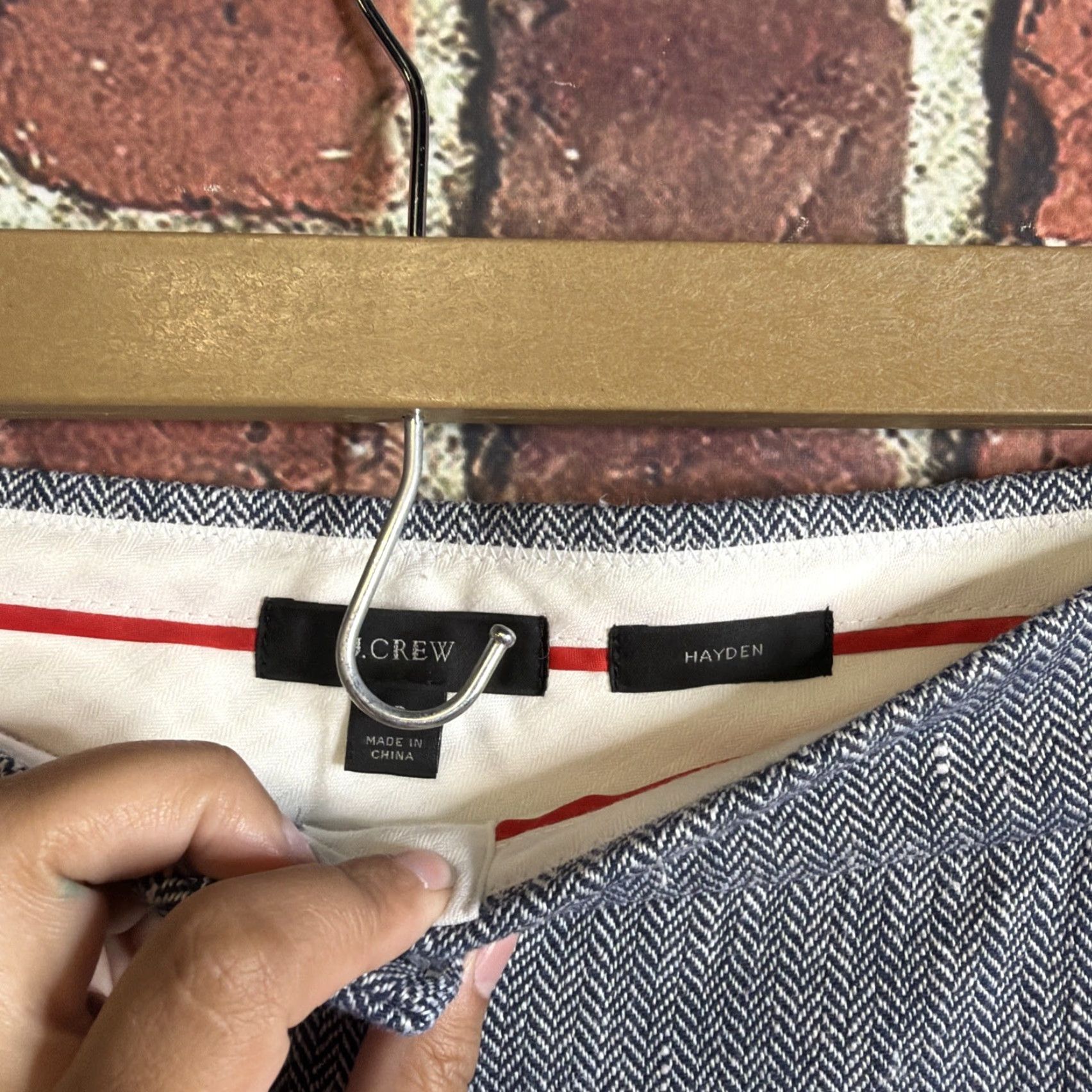 J.Crew J. Crew Hayden Kickout Pant Stretch Linen Size 6 Blue Gray Business Preppy Cropped Flat Front 24 In Inseam Womens Regular Pant Size 28" / US 6 / IT 42 - 2 Thumbnail