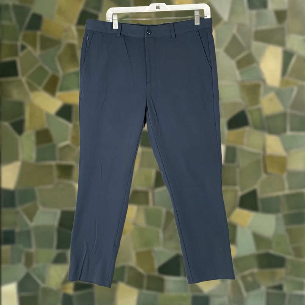 Quince Quince Pants Men 32x28 Ocean Blue Ultra-Stretch 24/7 Smart Chino Office Siren Size US 32 / EU 48 - 1 Thumbnail