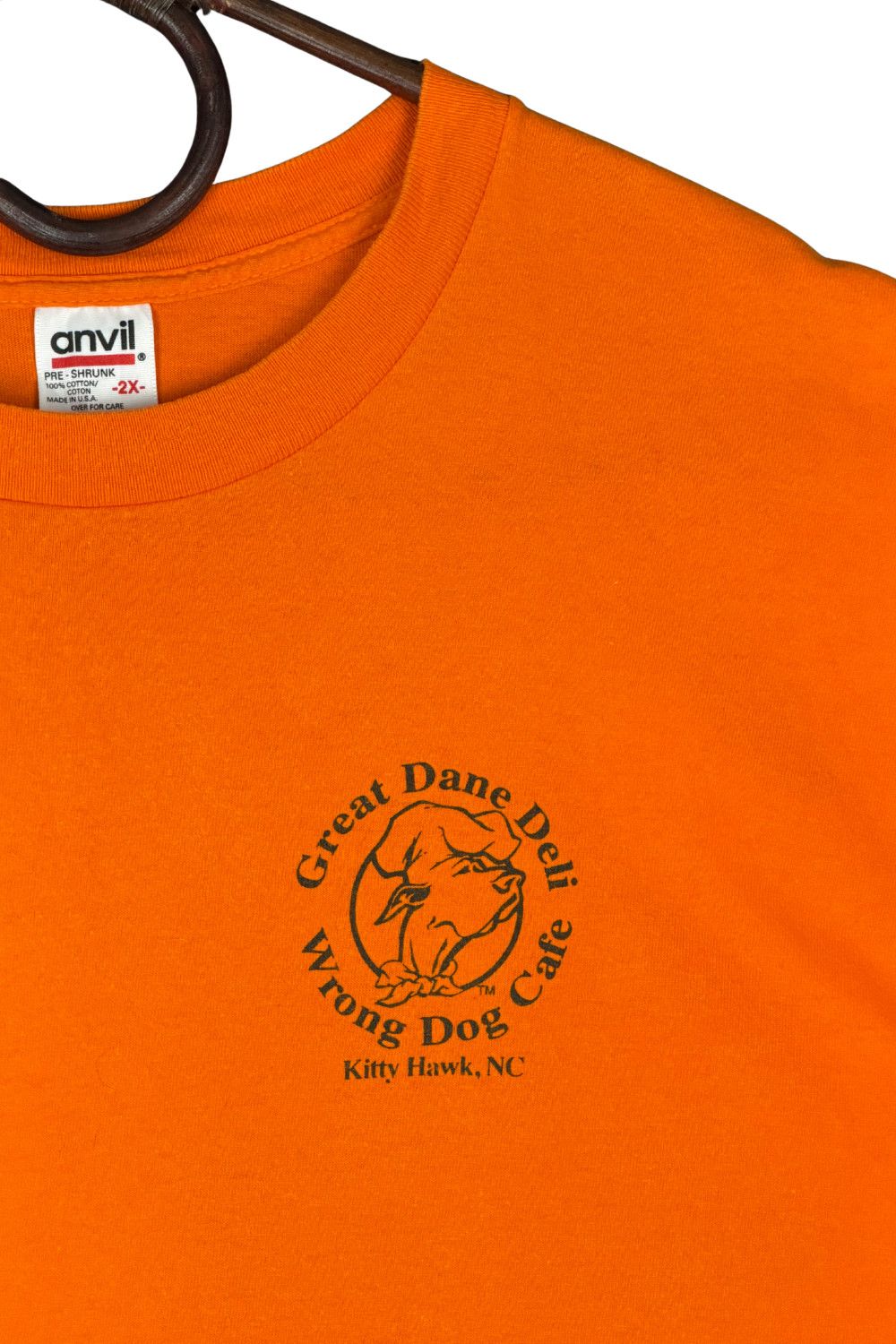 Anvil Vintage 90s Wrong Dog Cafe Great Dane Graphic Tee Dave Size US XXL / EU 58 / 5 - 6 Thumbnail