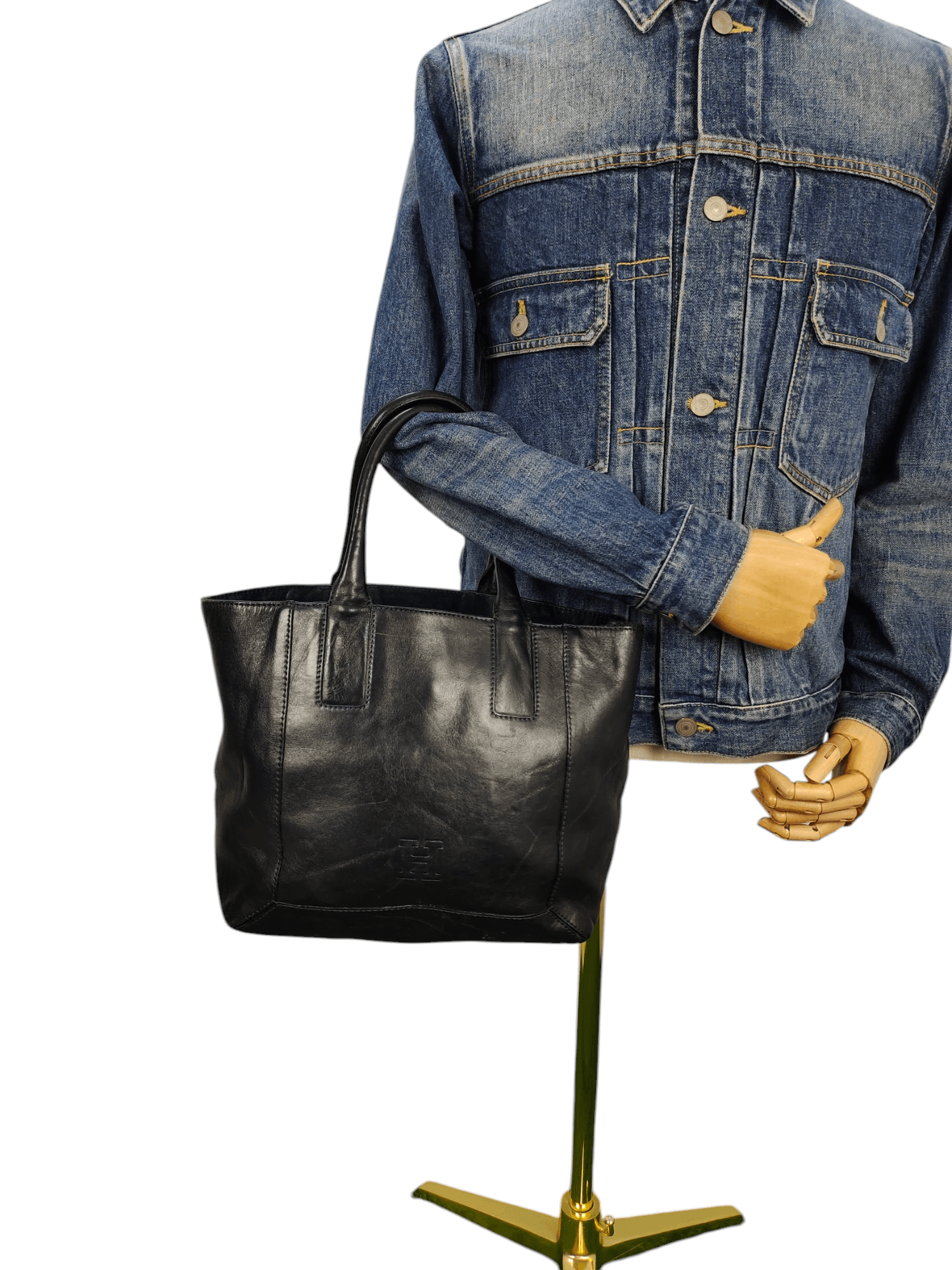 Leather Vintage Hirofu Italy Patina Leather Tote Bag Size ONE SIZE - 1 Thumbnail