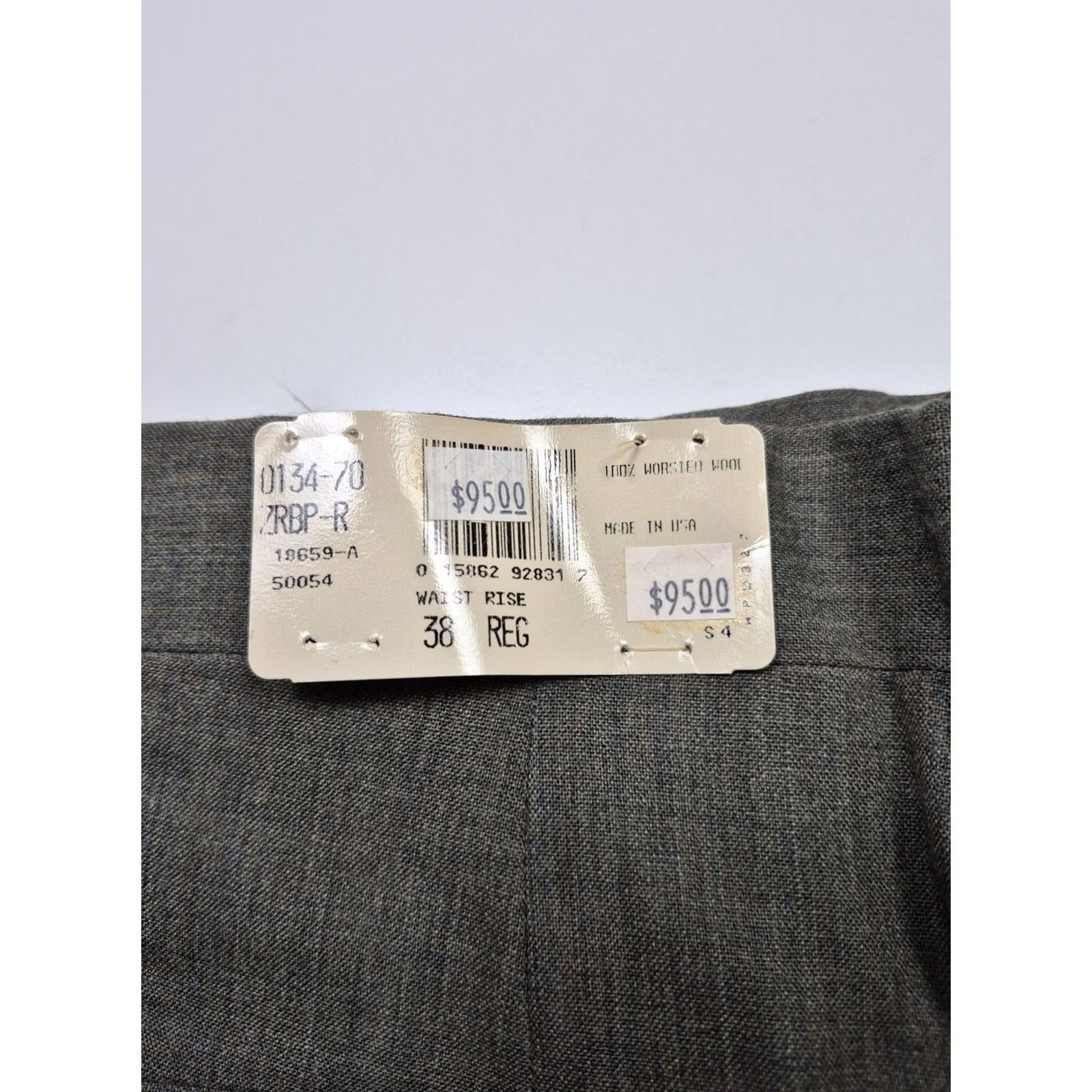 Vintage Racquet Club Mens Dress Pants 38x36 Gray Wool Pleated Straight Unhemmed USA NWT Size US 38 / EU 54 - 4 Thumbnail