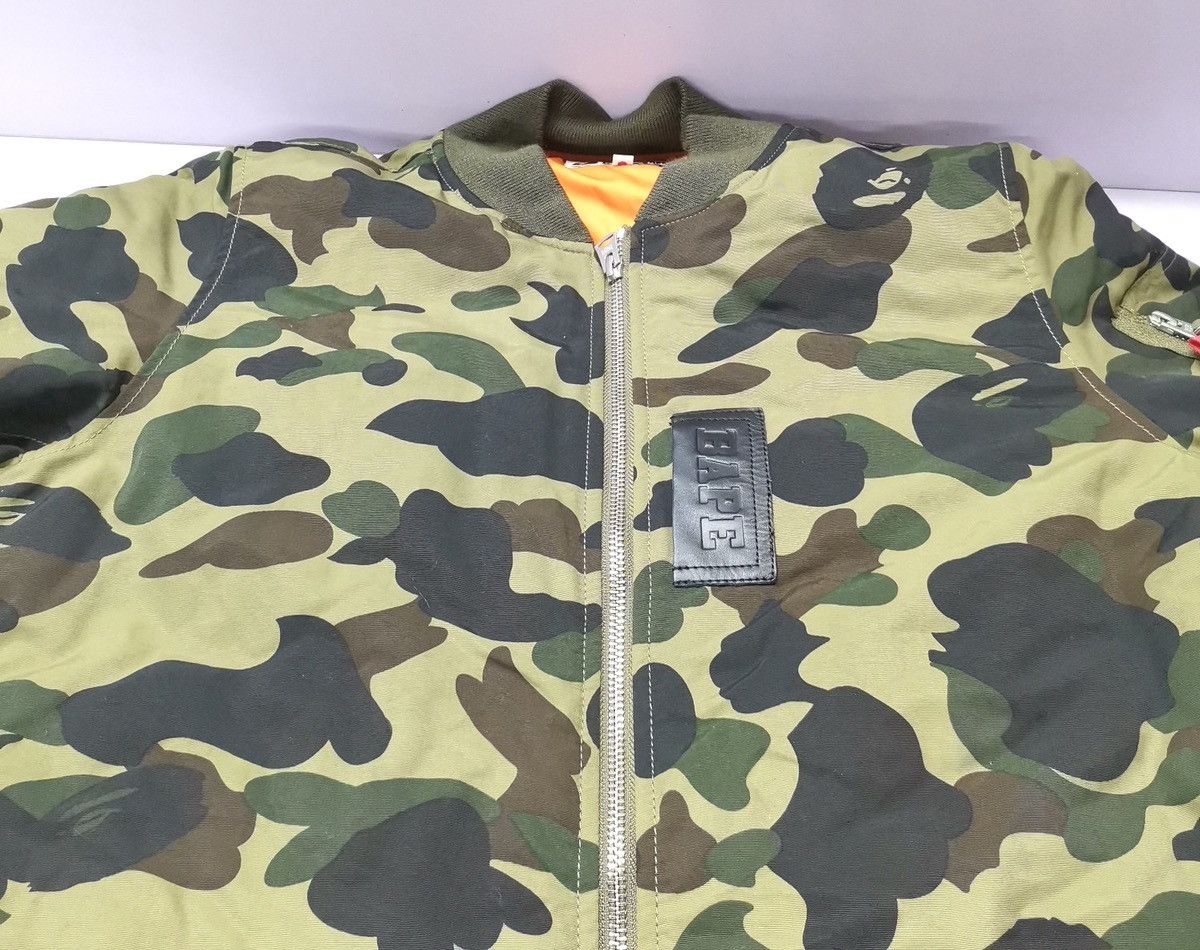 Bape A BATHING APE Long Bomber Camo Jacket 001LJB702501X Size US XS / EU 42 / 0 - 2 Thumbnail
