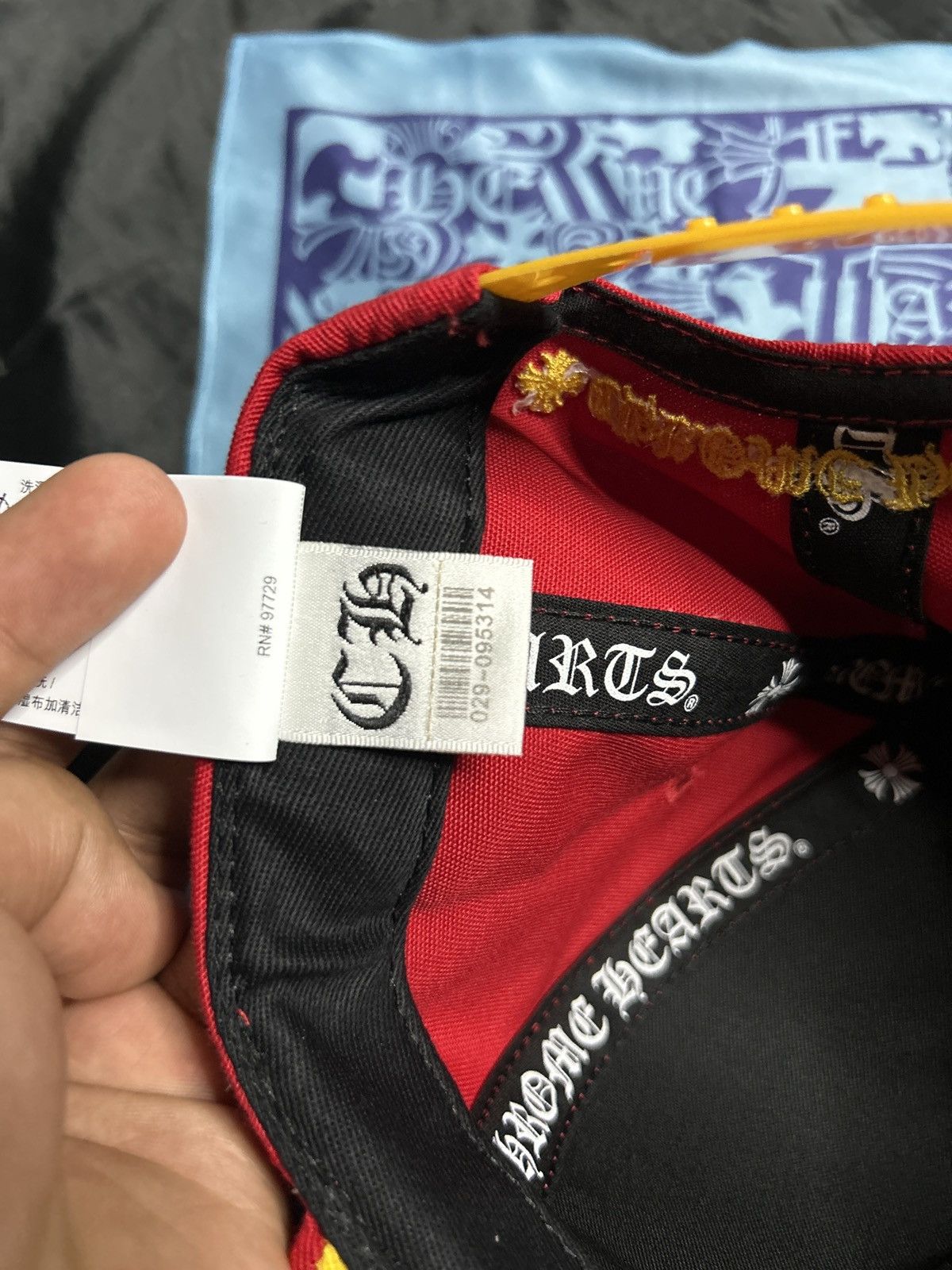 Chrome Hearts Chrome Hearts Red/Yellow CH BaseBall Hat Size ONE SIZE - 7 Thumbnail