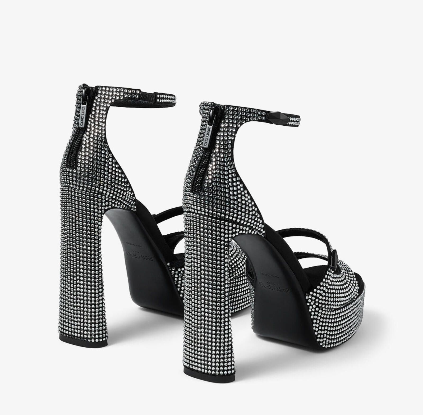 Jimmy Choo Jimmy Choo Clarissa Crystal Platforms Size US 7.5 / IT 37.5 - 3 Thumbnail