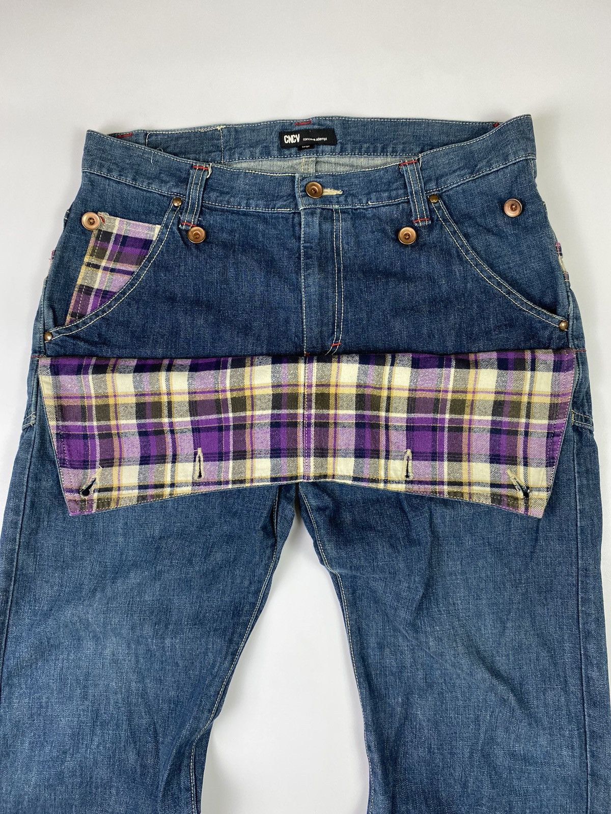 Beauty Beast × Hysteric Glamour × Japanese Brand Japanese cncv attempt double layers jeans pant Size US 33 - 1 Thumbnail