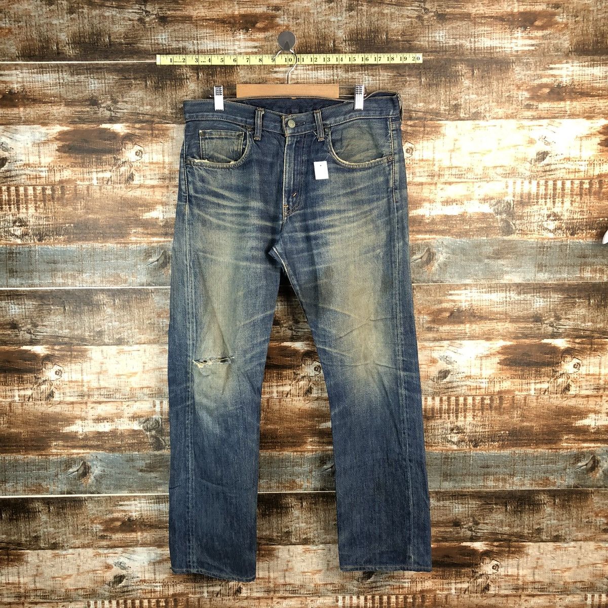 Levi's 505 Levis Blue ripped distressed Denim Pants #1410 Size US 32 / EU 48 - 1 Thumbnail