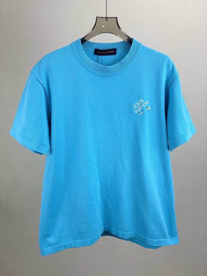 Louis Vuitton Louis Vuitton Logo Embroidered Knit T-Shirt Size XL Size US XL / EU 56 / 4 - 1 Thumbnail