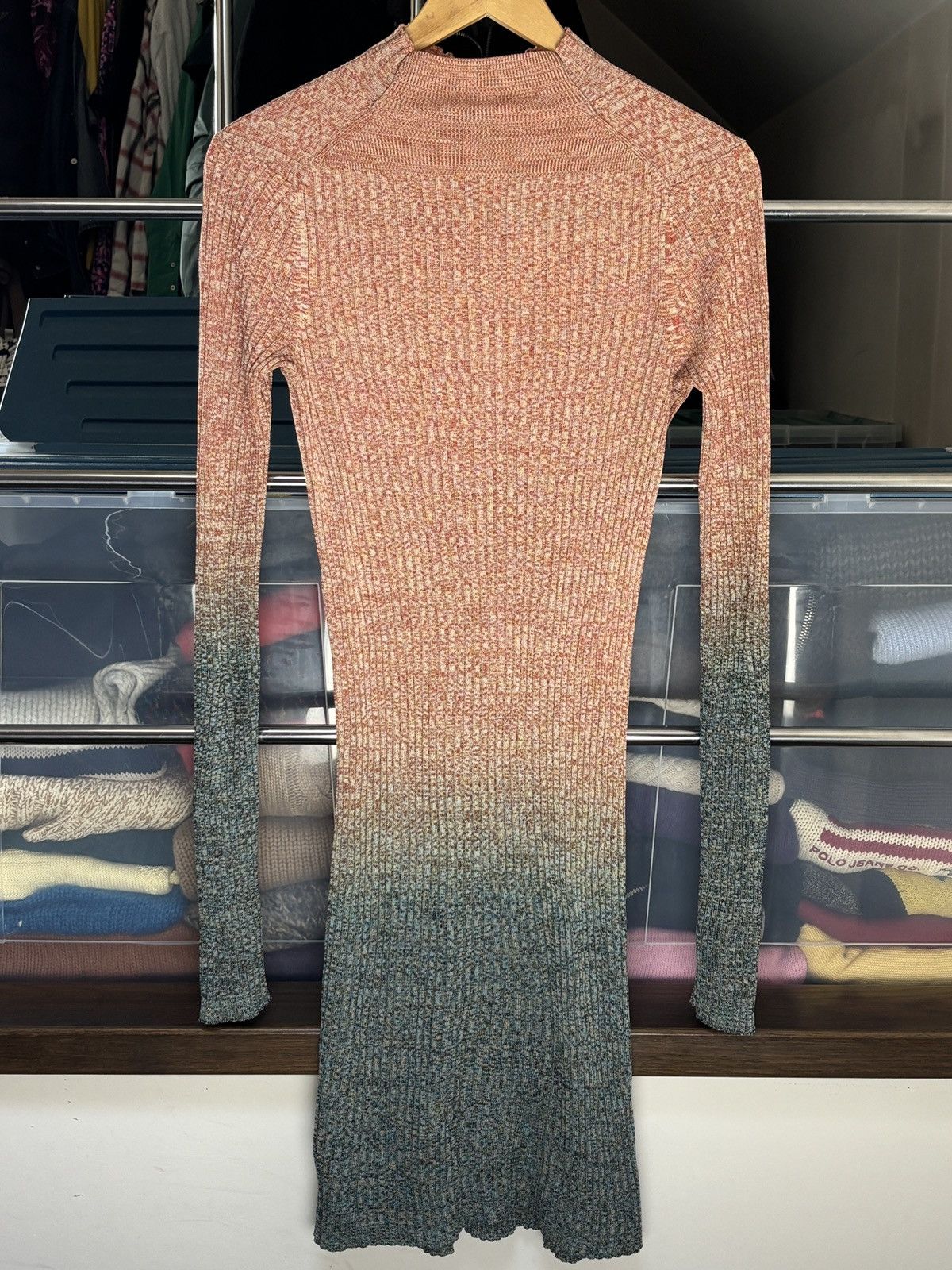 Acne Studios Acne Studios Reina Mouline Ombre Knit Pleated Vintage Dress Size M / US 6-8 / IT 42-44 - 6 Thumbnail