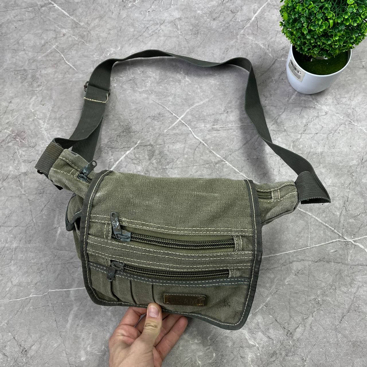 Japanese Brand Vintage Diesel Style Denim ORMI Faded Sling Bag Y2K Military Size ONE SIZE - 11 Thumbnail