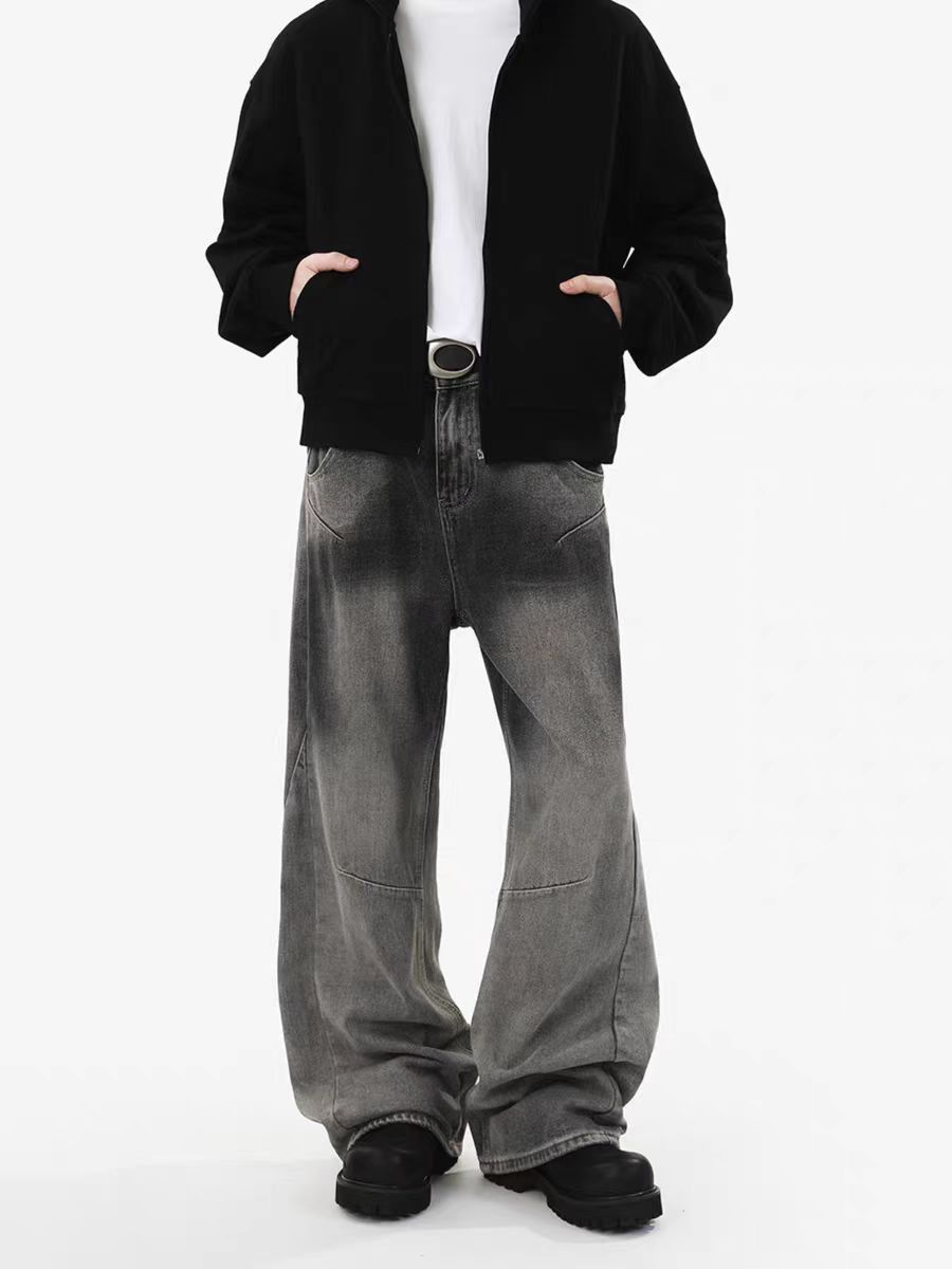 Japanese Brand × Jean Retro wash loose casual jeans Size US 34 / EU 50 - 1 Thumbnail