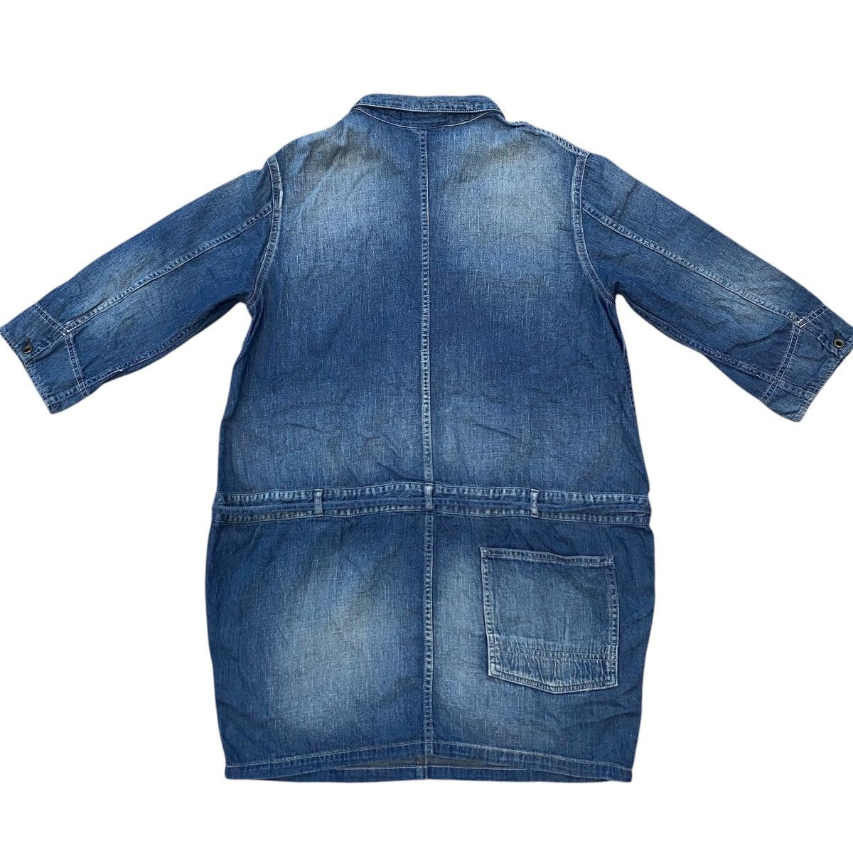 Johnbull Johnbull Japanese Denim Oversized Dress - Rare Vintage Look Size S / US 4 / IT 40 - 2 Thumbnail