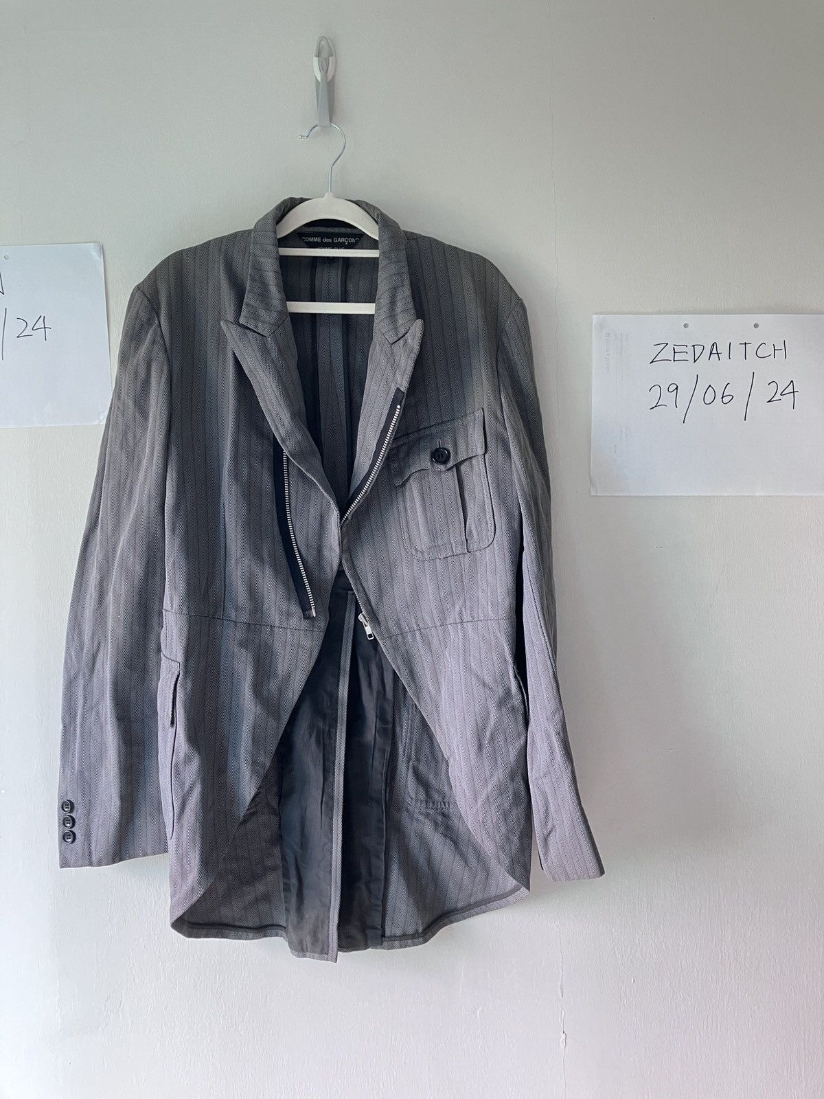 Comme des Garcons Homme Plus Comme des Garçons Homme Plus SS 2003 Boiled Nylon Tailcoat Size 40R - 3 Thumbnail