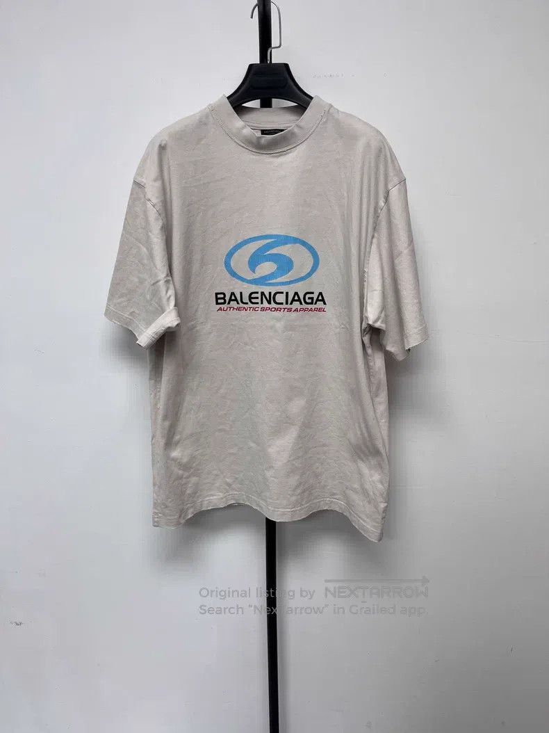 Balenciaga Balenciaga Logo Print Loose Round Neck Short Sleeve T-Shir Size US S / EU 44-46 / 1 - 1 Thumbnail