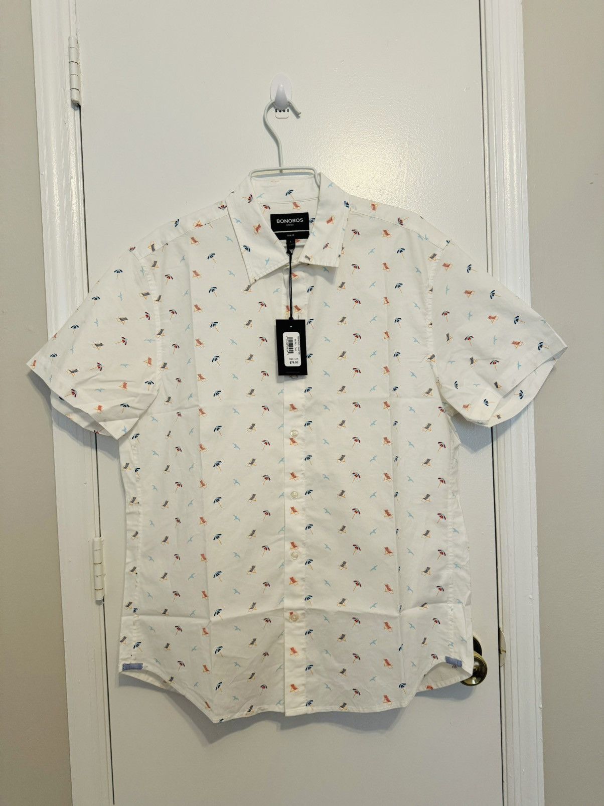 Bonobos BONOBOS Beach Day Men's Tailored Fit Collared Large Size US L / EU 52-54 / 3 - 1 Thumbnail