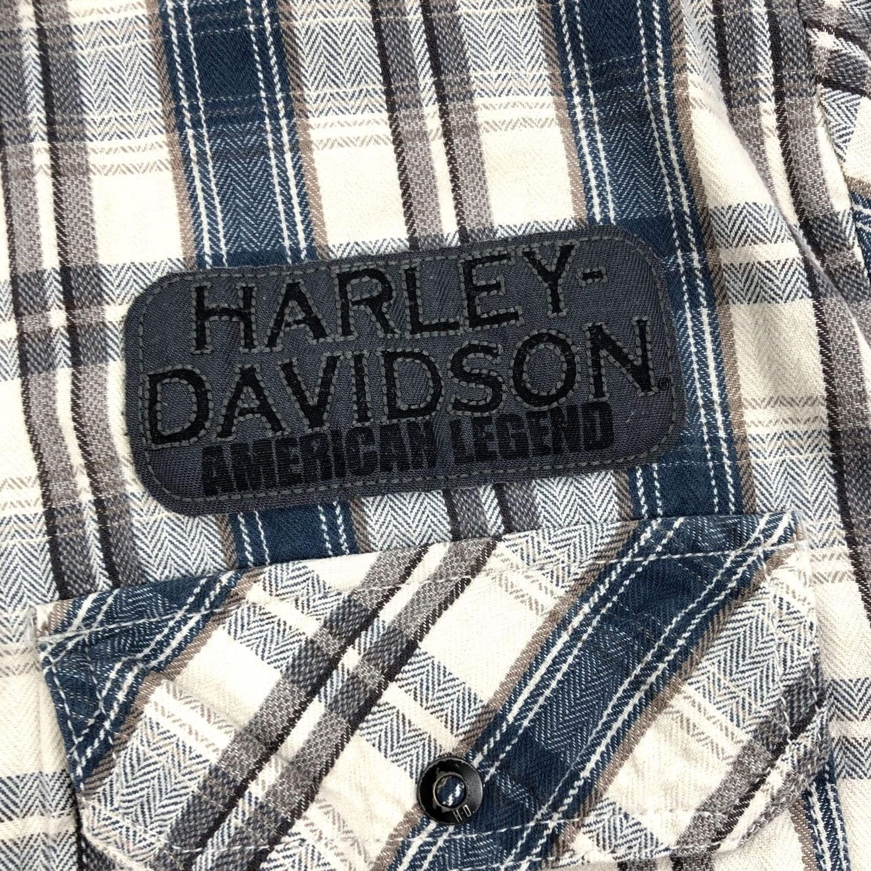 Harley Davidson Harley-Davidson Mens 2XL Plaid Short Sleeve Button-Down Shirt American Legend Y2K Style Size US XXL / EU 58 / 5 - 3 Thumbnail