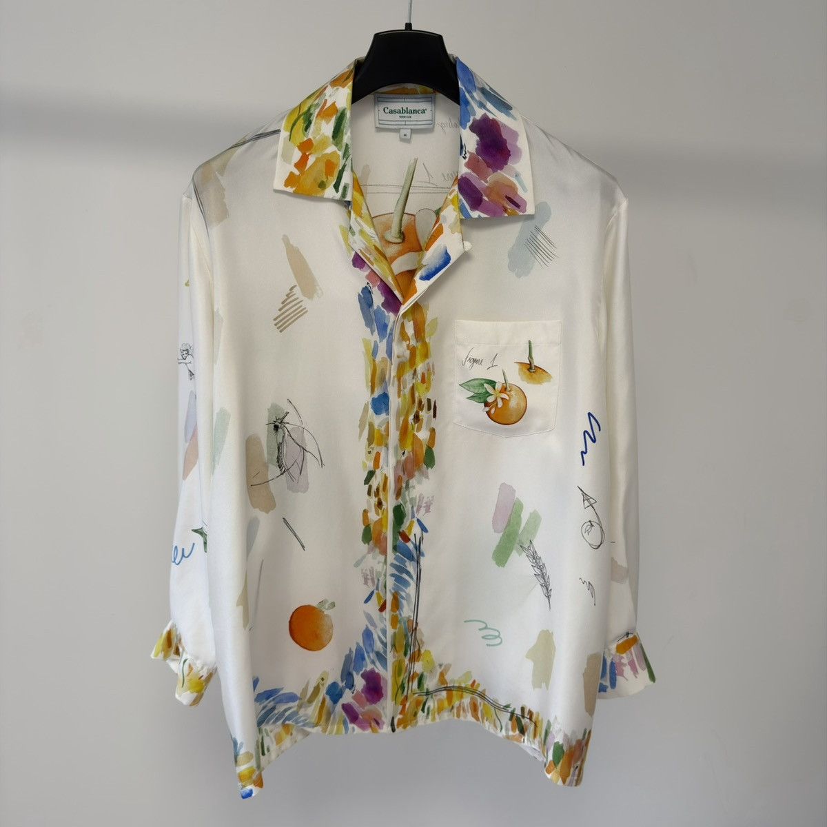 Casablanca Watercolour ‘Work In Progress’ Silk Shirt Size US M / EU 48-50 / 2 - 1 Thumbnail