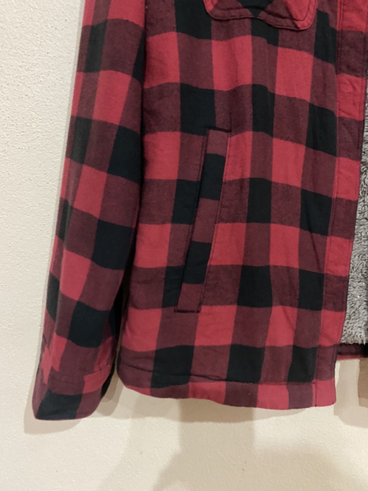 Flannel × Uniqlo Uniqlo Red Checkered Sherpa Lining Jacket Size US M / EU 48-50 / 2 - 4 Thumbnail