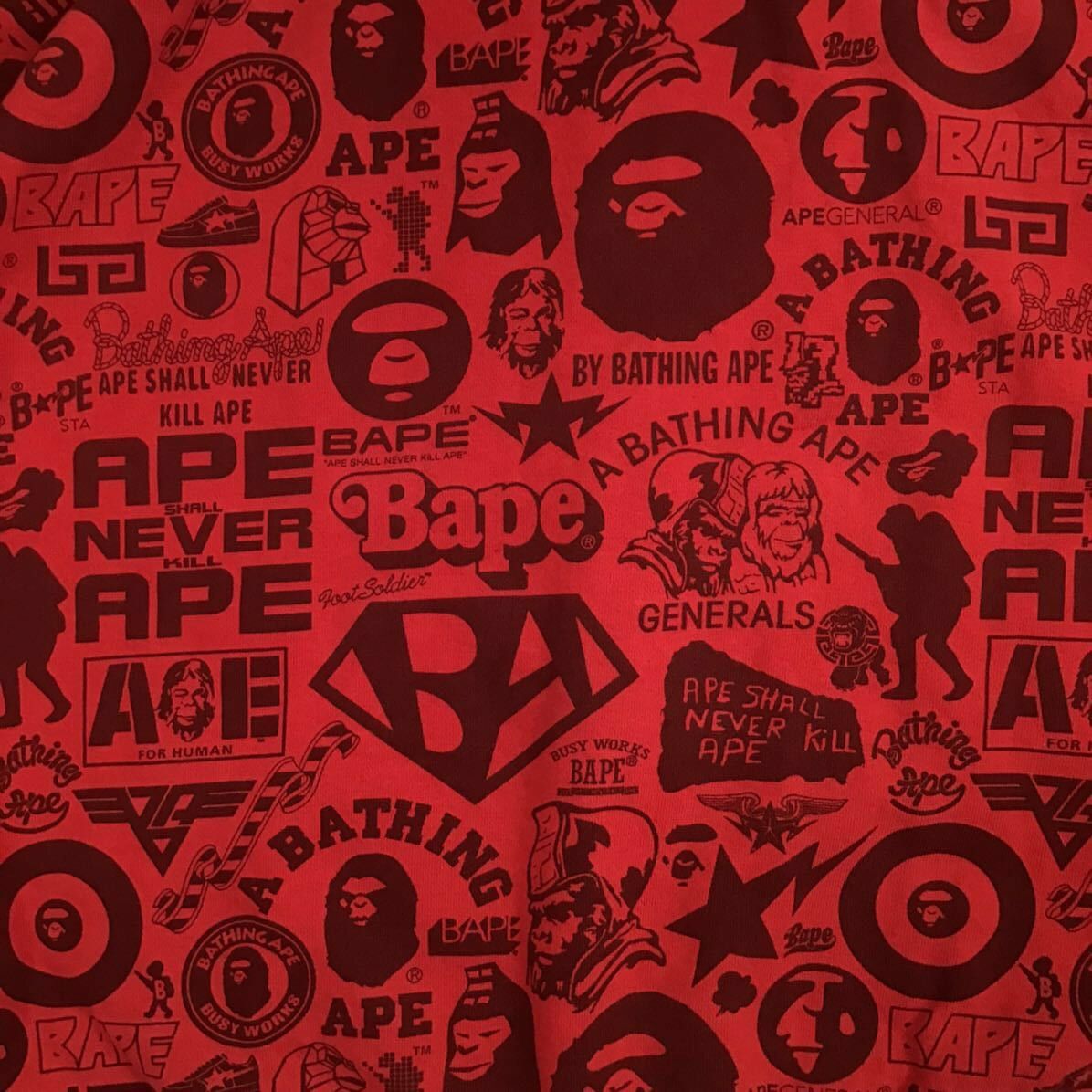 Bape BAPE MIX logo full zip hoodie red a bathing ape NIGO Size US L / EU 52-54 / 3 - 5 Thumbnail