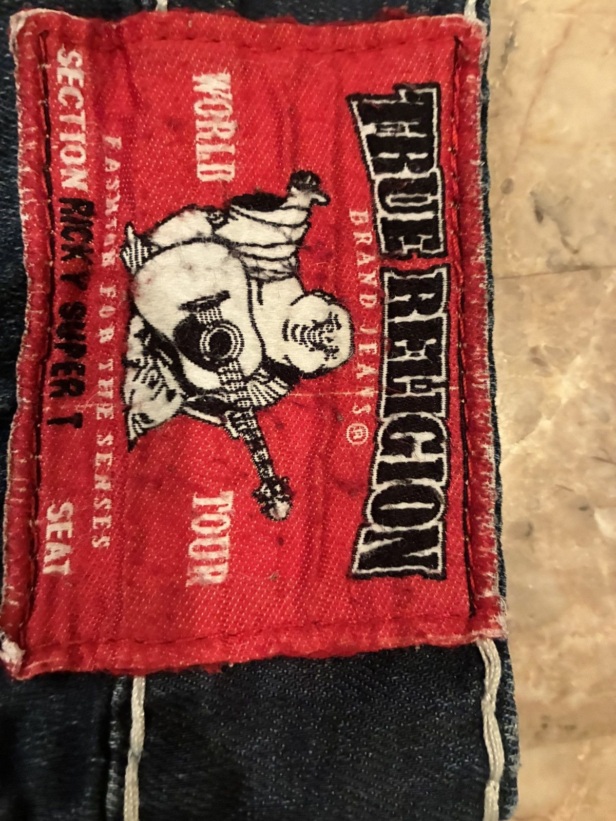 True Religion True Religion Blue Jeans With White Stitching & 5 Pockets Size US 38 / EU 54 - 4 Thumbnail