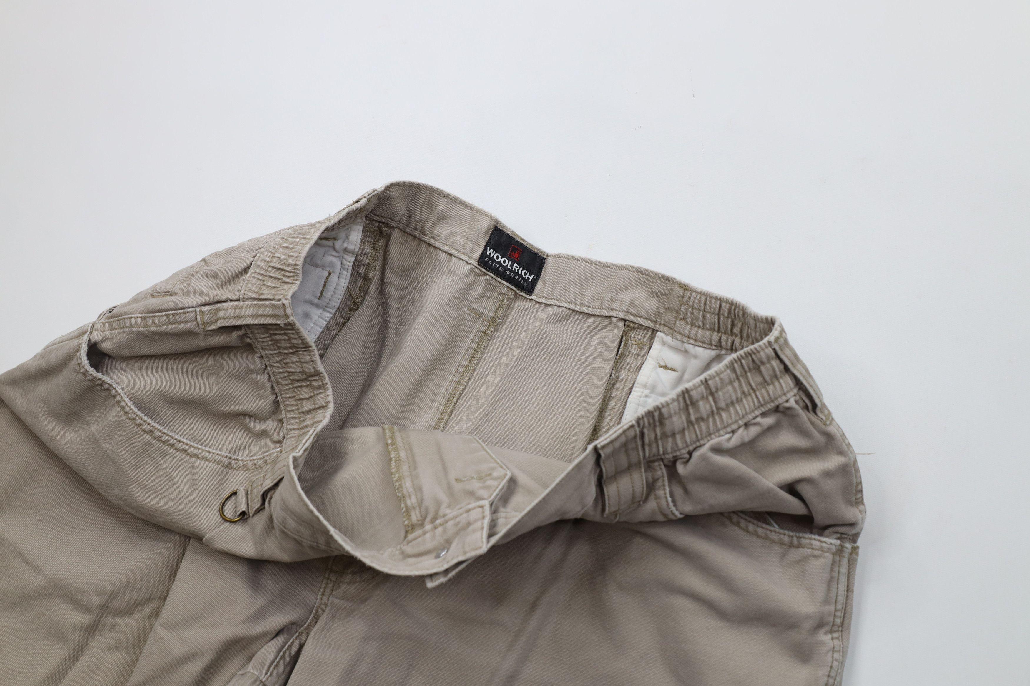 Woolrich Woolen Mills Vintage 90s Woolrich Canvas Wide Leg Pants Beige Cotton Size US 40 / EU 56 - 7 Thumbnail