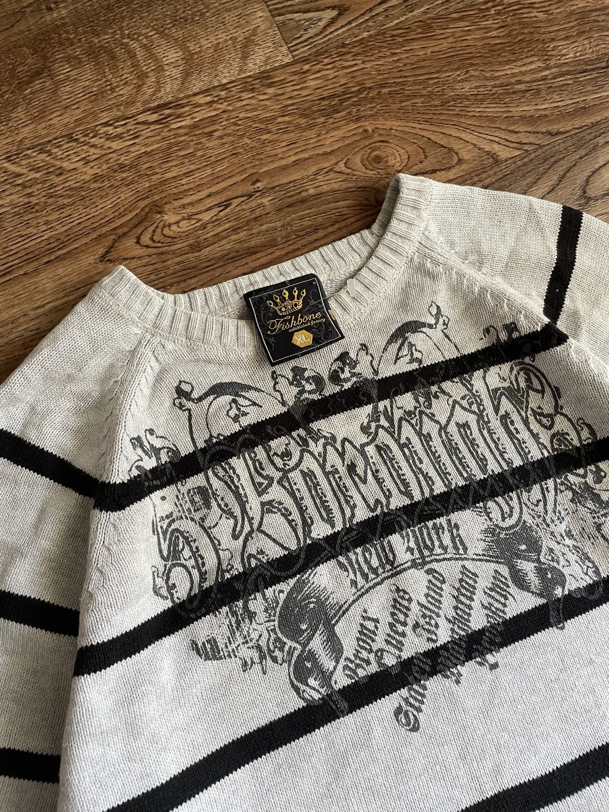 Japanese Brand Fishbone avant garde vintage tribal y2k Japanese anarchy Size US L / EU 52-54 / 3 - 3 Thumbnail