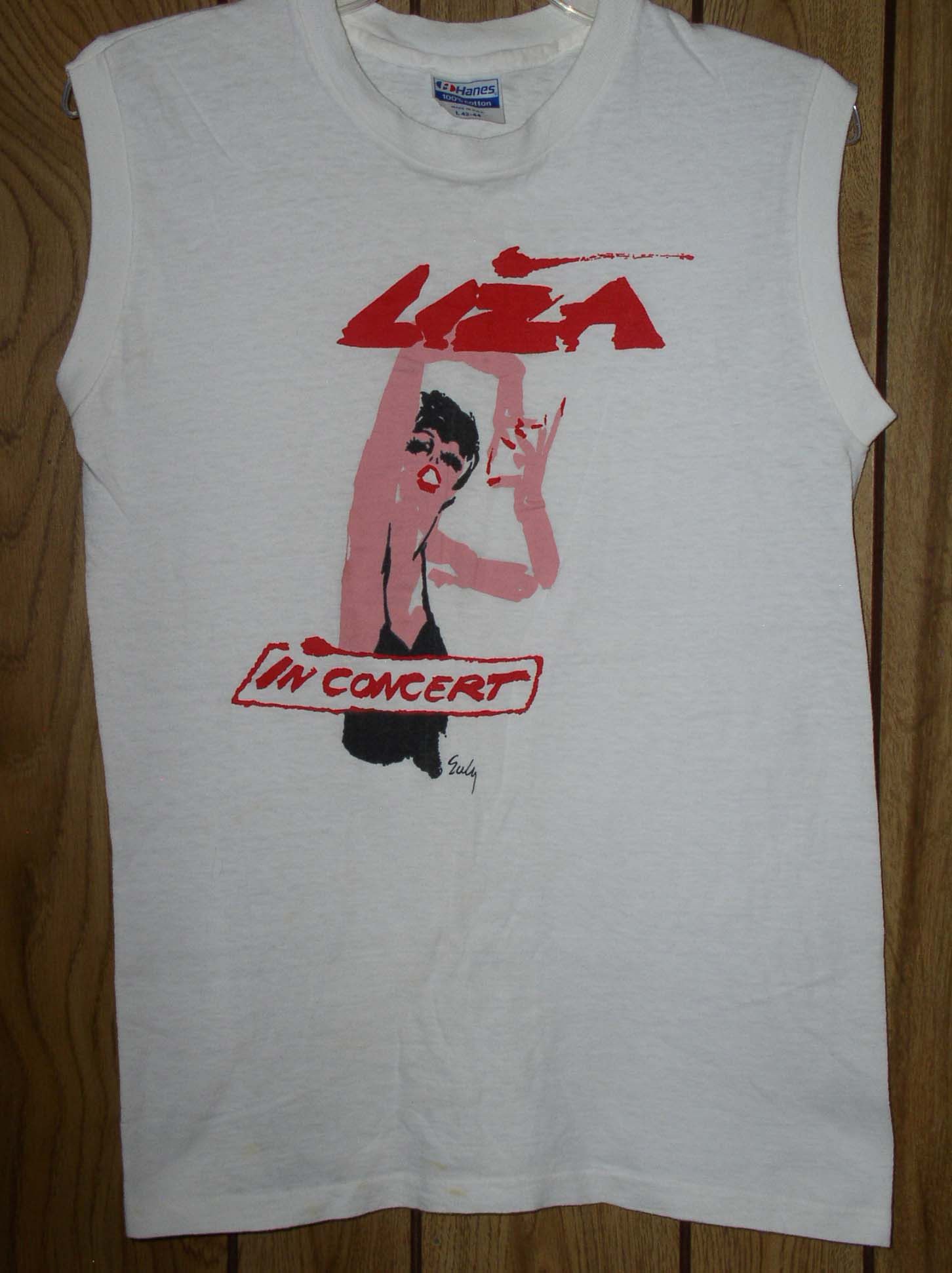 Hanes Liza Minnelli Concert Muscle Shirt Vintage Single Stitched Size US L / EU 52-54 / 3 - 1 Thumbnail
