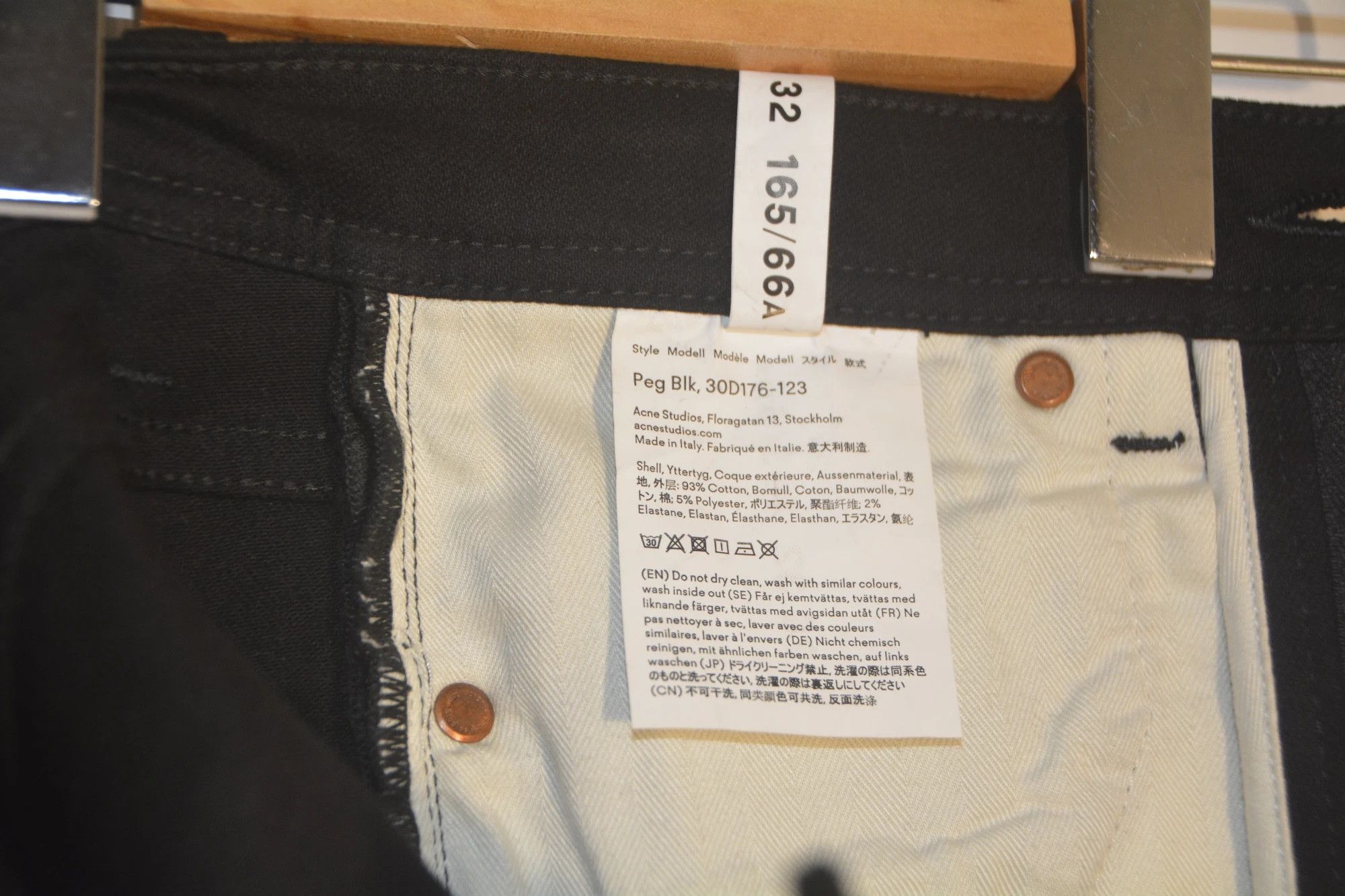Acne Studios Acne Studios North Black Slim Fit Jeans Size 32" / US 10 / IT 46 - 6 Thumbnail