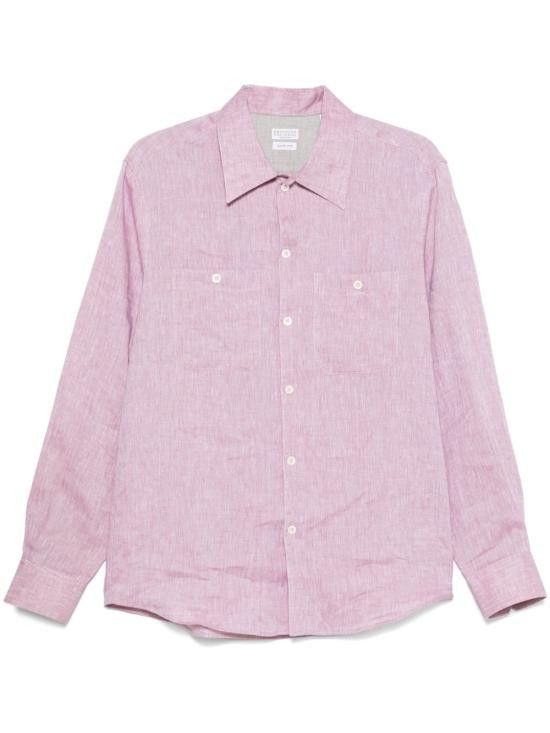 Brunello Cucinelli BRUNELLO CUCINELLI Men Long Tops MM6840658 C155 Pink Size US L / EU 52-54 / 3 - 1 Thumbnail