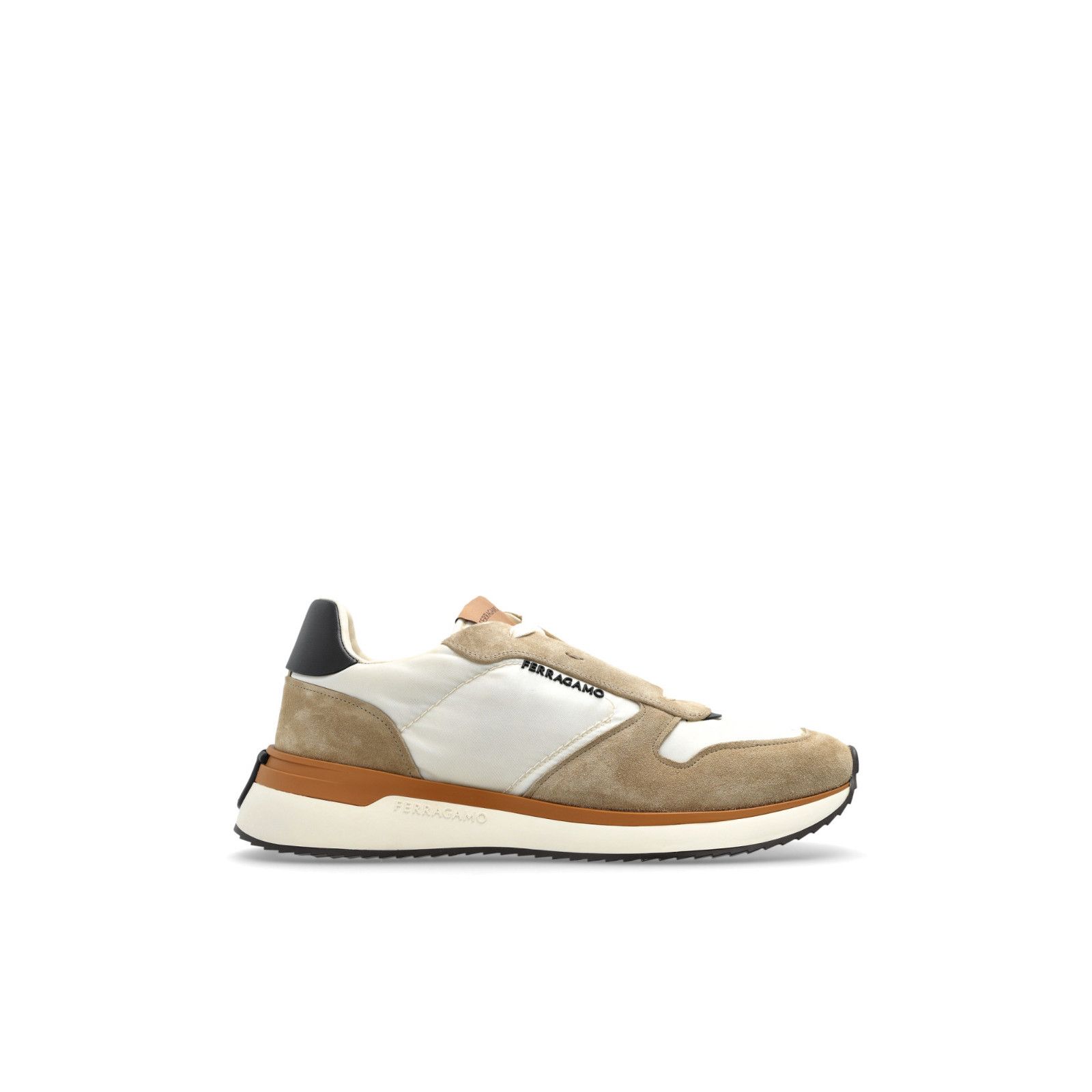 FERRAGAMO Atlantic Beige Suede Sports Sneakers New & Authent