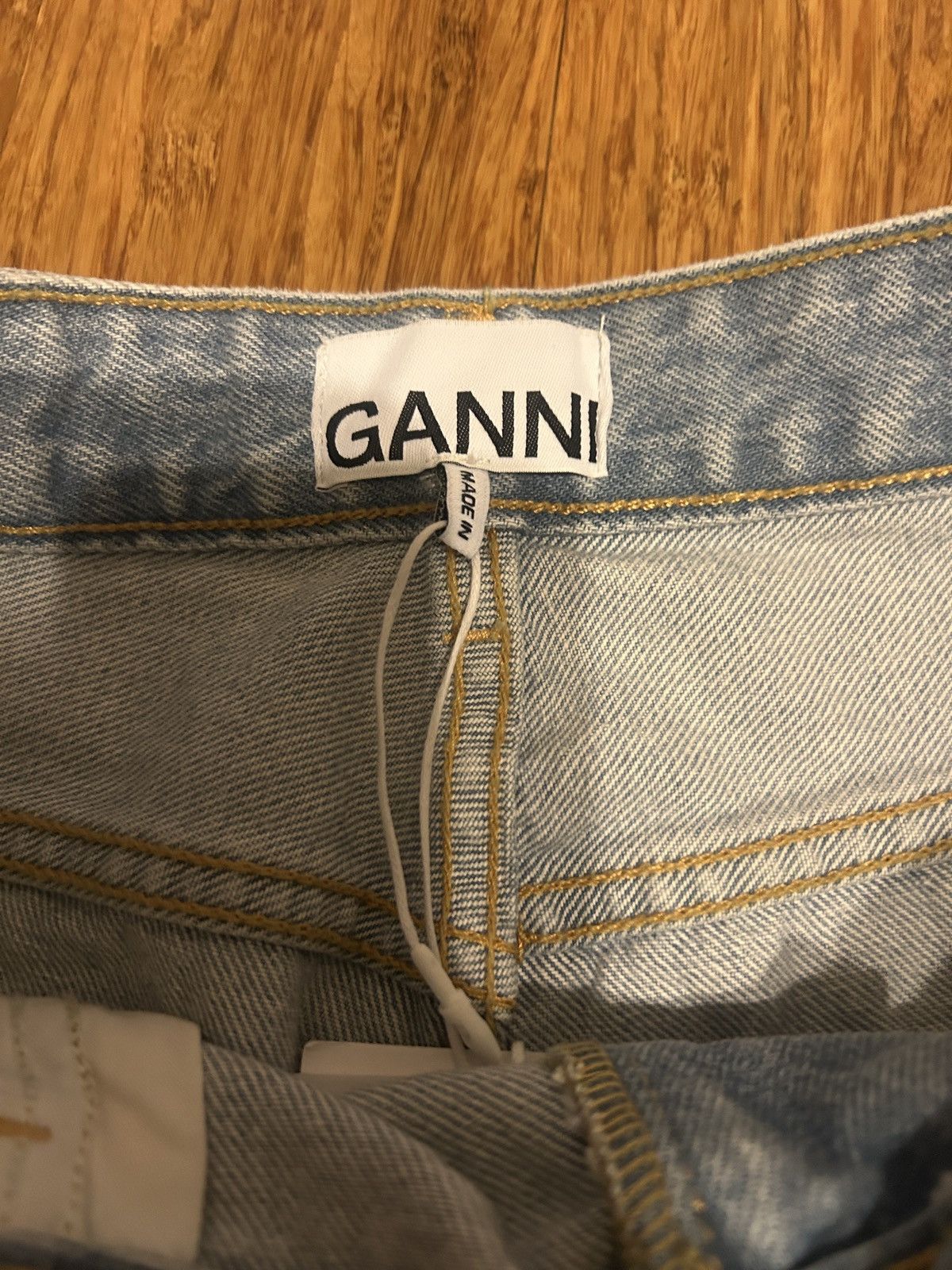 Ganni GANNI Cropped high-rise straight-leg jeans Light denim 30W Size 30" / US 8 / IT 44 - 6 Thumbnail