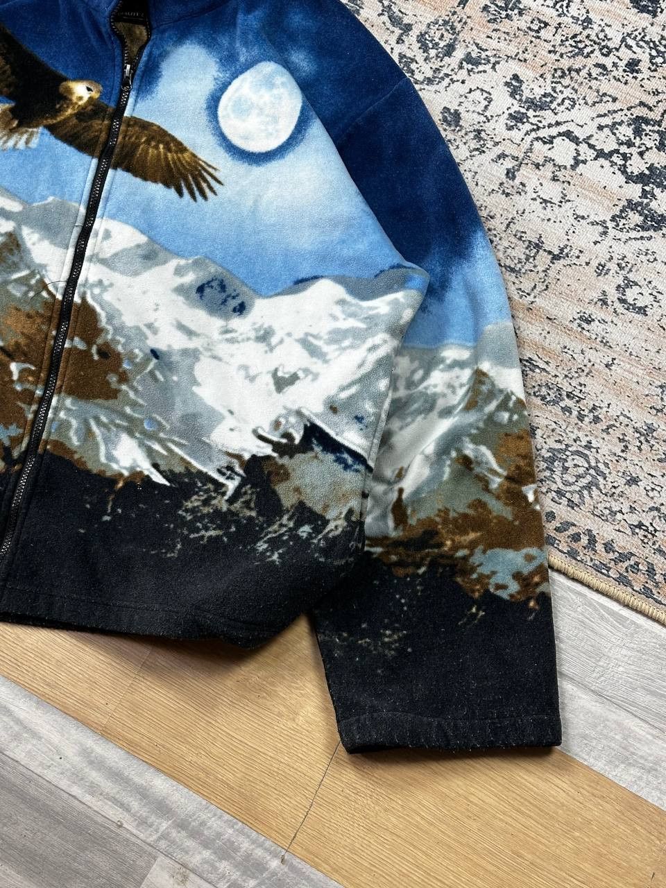 Vintage Vintage Printed Eagle USA Fleece Jacket Outdoor Size US XXL / EU 58 / 5 - 5 Thumbnail