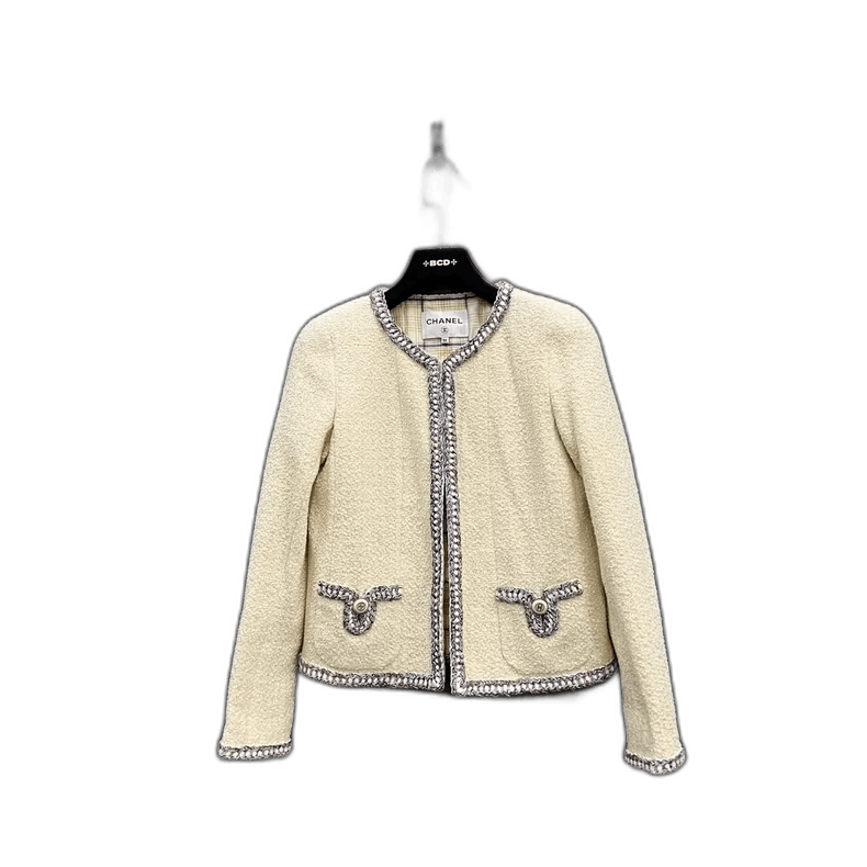 Chanel CHANEL Tweed Double Pocket Jacket Spring Collection-yf Size US M / EU 48-50 / 2 - 1 Thumbnail