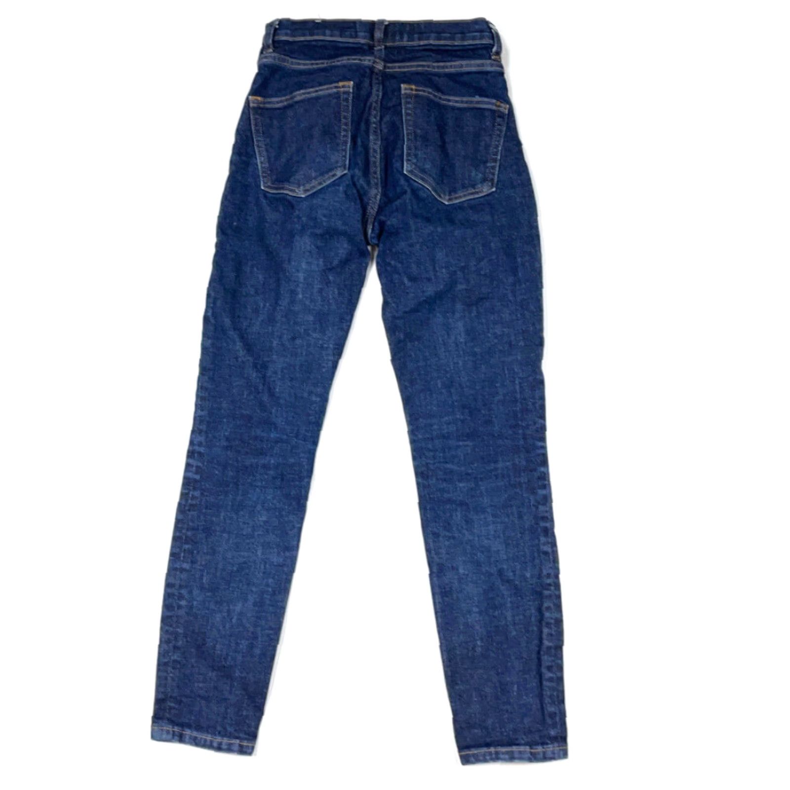 Everlane Everlane Jeans Denim High Rise Dark Blue Slim 24 Womens 5-Pocket Stretch Cotton Blend Tapered Ankle Skinny Size 42" / US 20 - 3 Thumbnail
