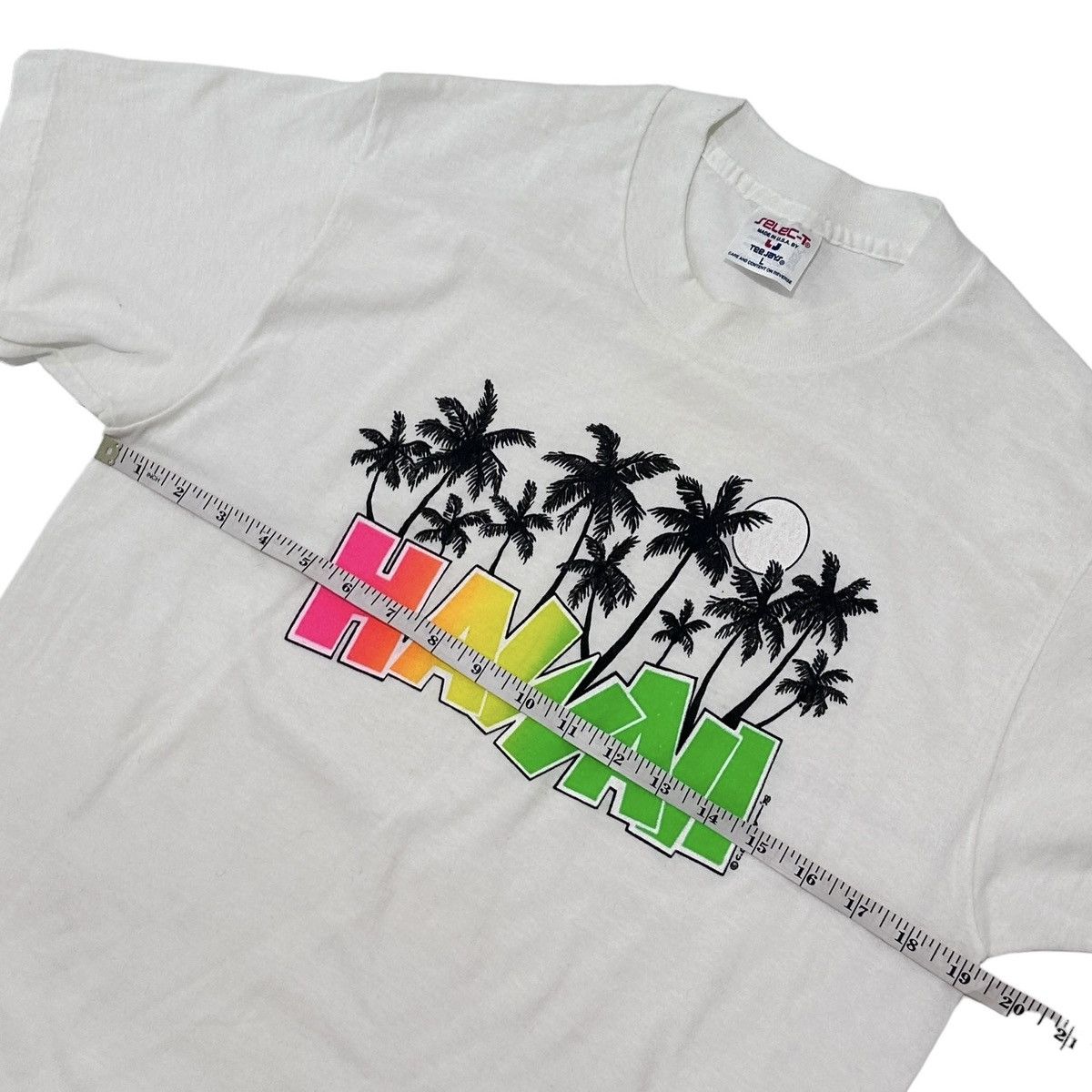 Vintage Vintage 70's Hawaii Tourist Souvenier Single Stitch Neon Size US L / EU 52-54 / 3 - 3 Thumbnail