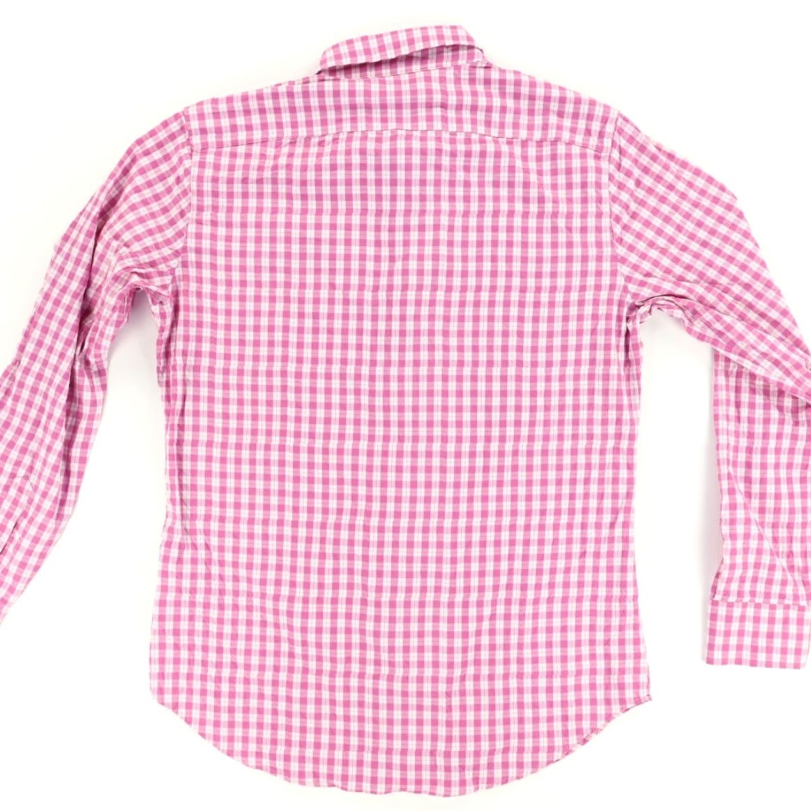 Bonobos Bonobos Slim Fit Performance Nylon Check Long Sleeve Button Up Shirt Pink Men's L Size US L / EU 52-54 / 3 - 4 Thumbnail