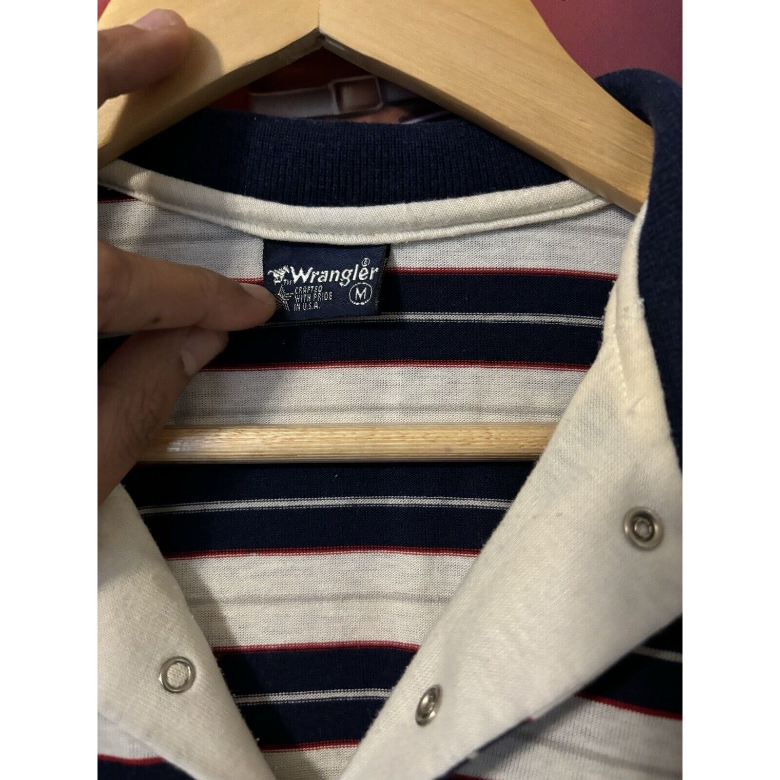 Wrangler Wrangler Polo striped 60s medium two button mens shirt Size US M / EU 48-50 / 2 - 3 Thumbnail