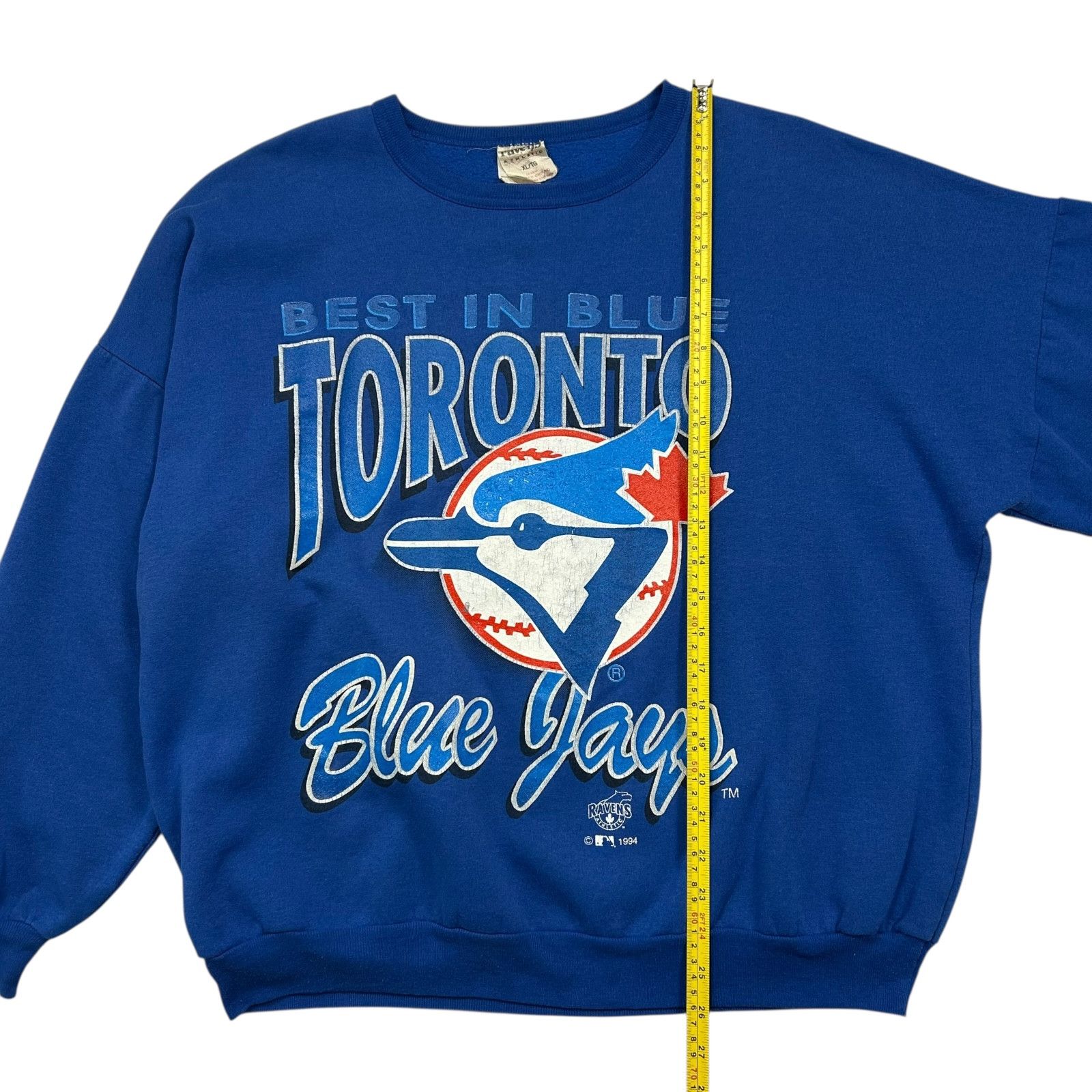 MLB VTG 90s TORONTO BLUE JAYS 1994 RAVENS ATHLETIC SWEATSHIRT Size US XL / EU 56 / 4 - 6 Thumbnail