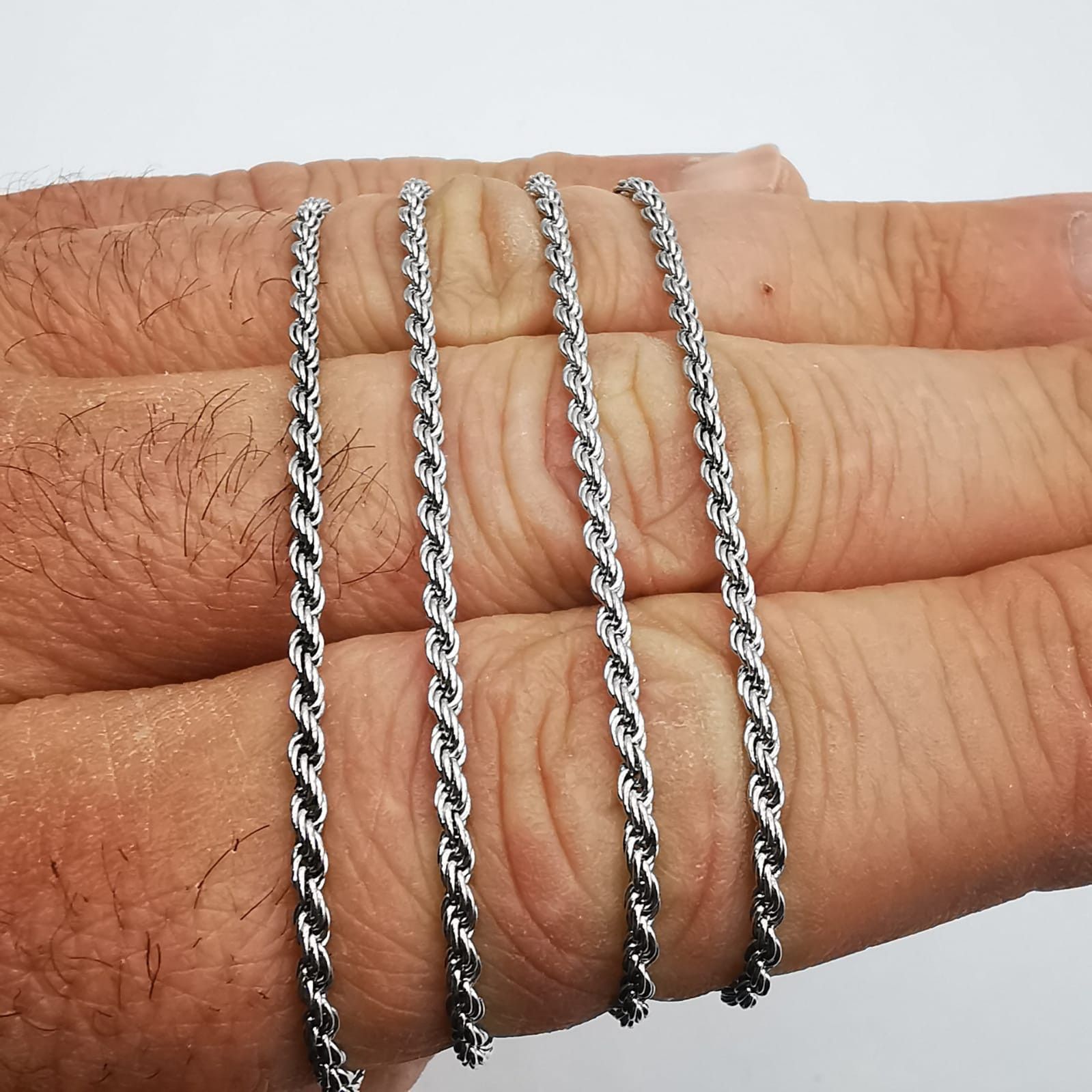Sterling Silver Vintage Jewelry Chain, 925 Sterling Silver, Signed 7.59g Size ONE SIZE - 7 Thumbnail