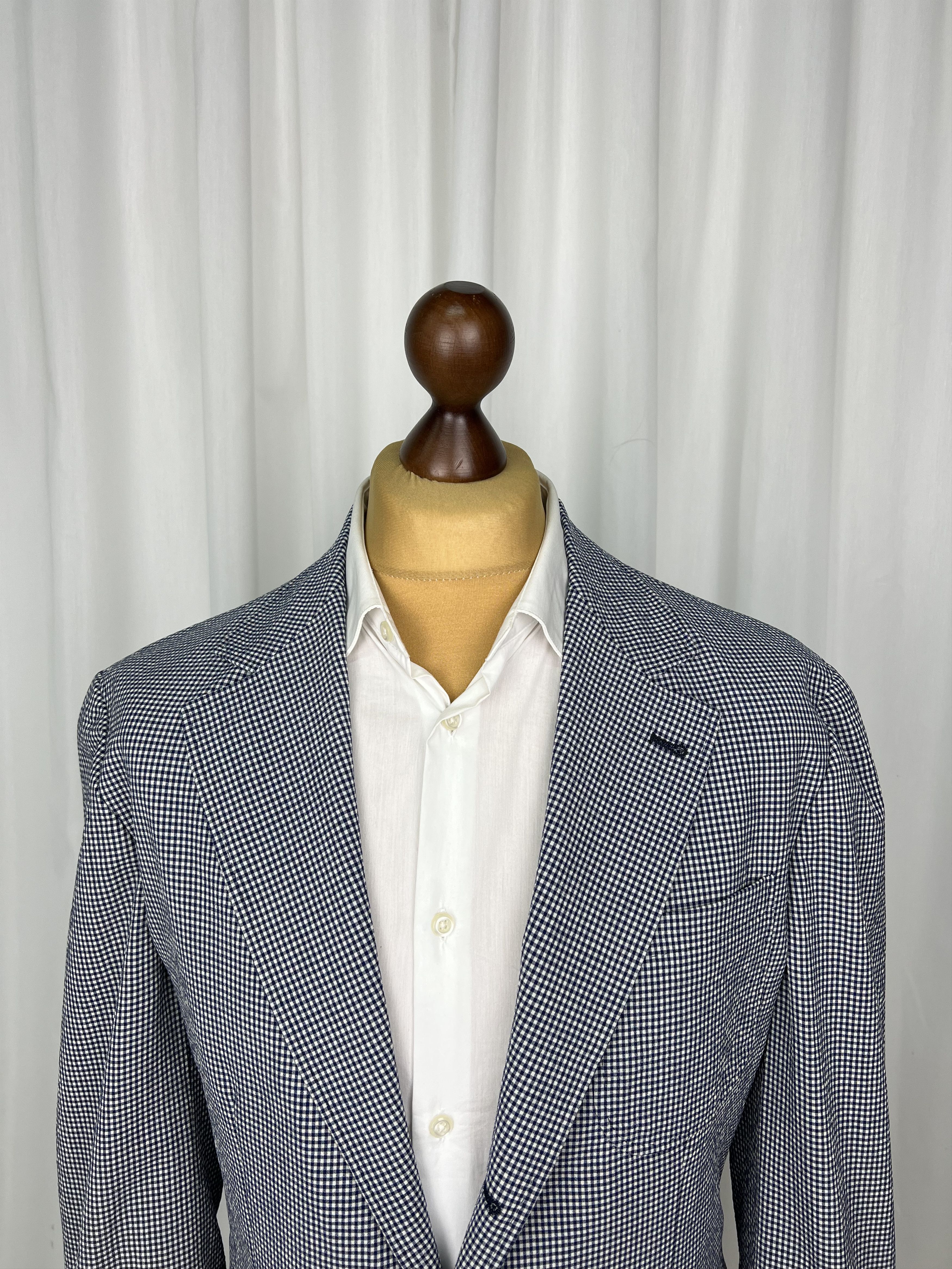 Brunello Cucinelli NWT Micro-Check Half-Lined 2-Piece Light Wool Suit Size 40R - 6 Thumbnail