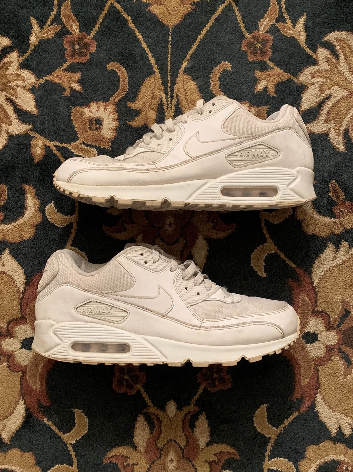 Vintage Y2K Nike Air Max 90 Triple White Mens Running Shoes