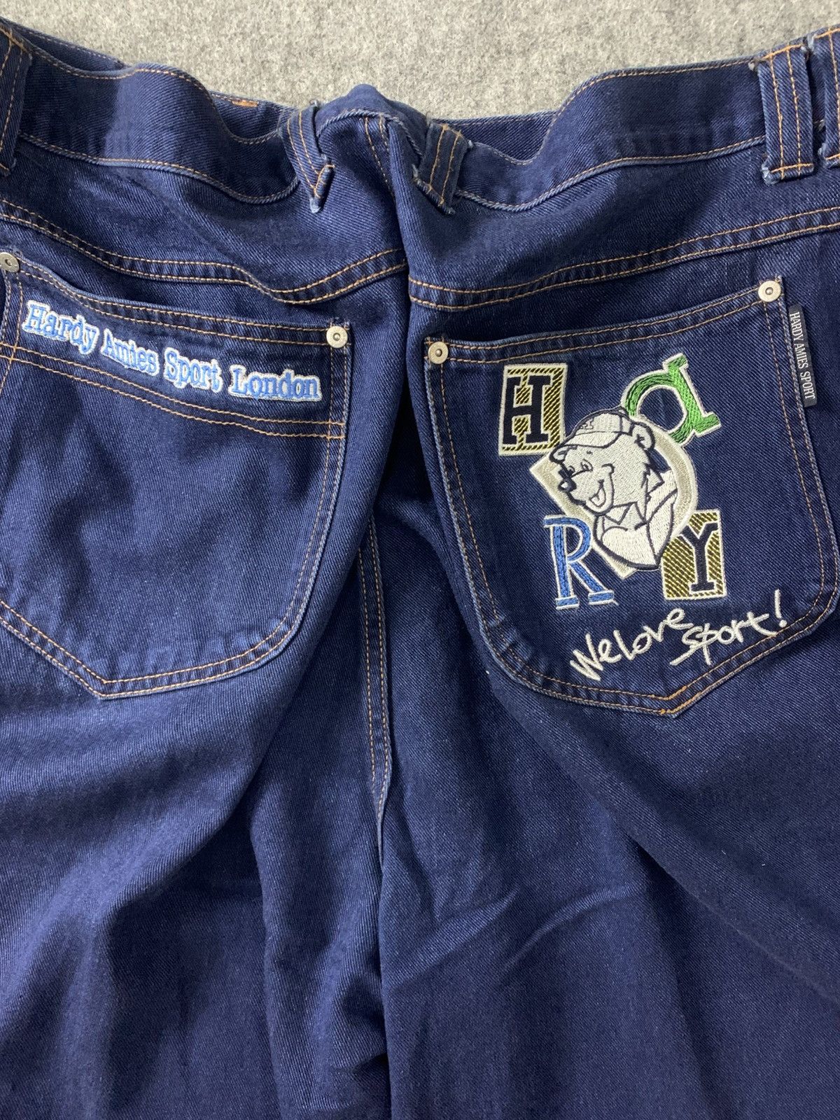 Hardy Amies Rare Dark Blue 'Hardy Amies Sport' Y2K Baggy Fit Longpants Size US 34 / EU 50 - 8 Thumbnail